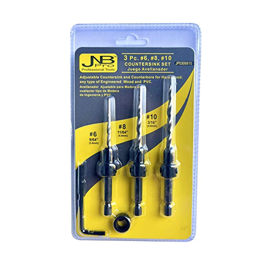 3 Pc Pro Set-#6 #8 #10 -Countersink Dr