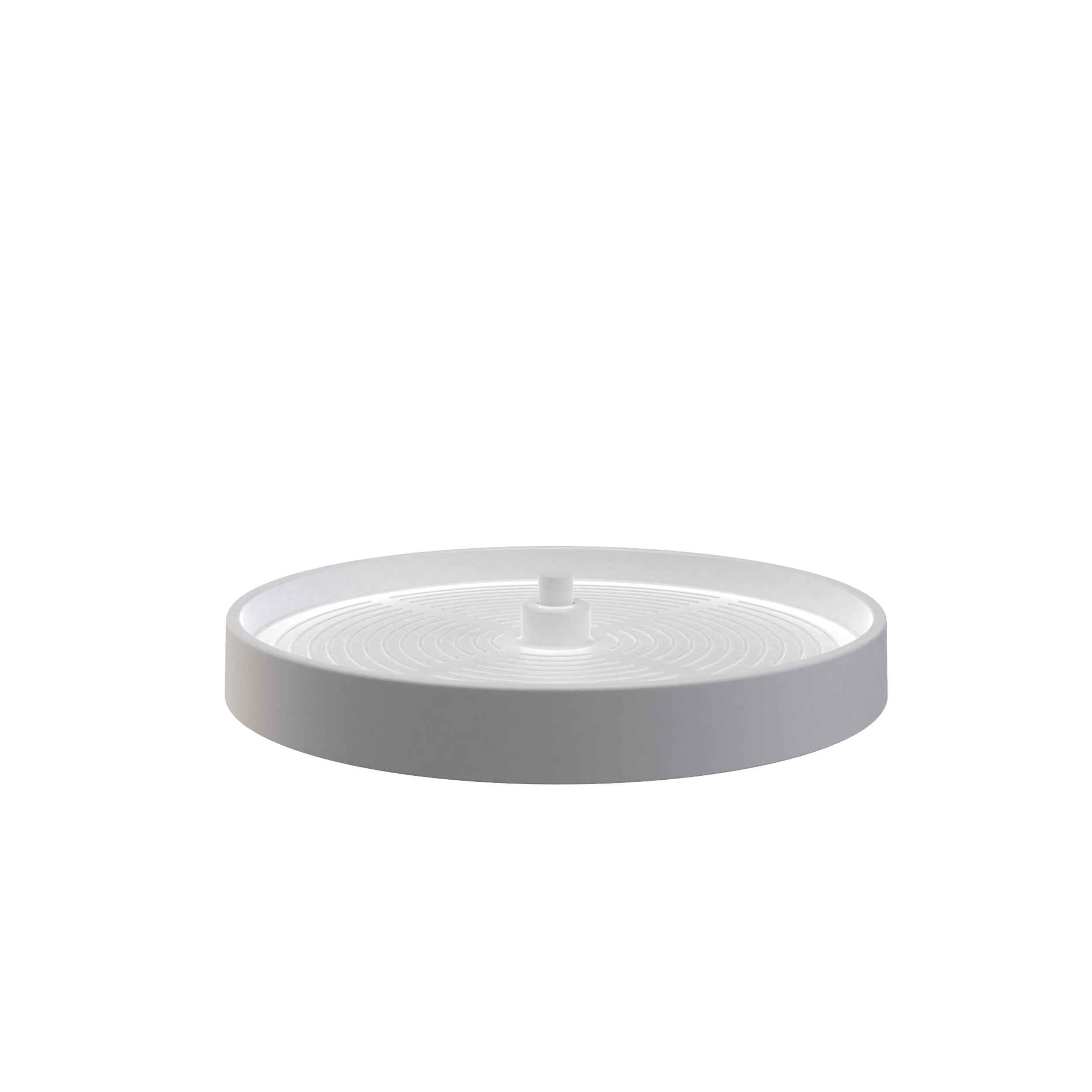 18 in White Polmyer Full Circle Lazy Susan White  18 in (457 mm) W x 18 in (457 mm) D x 4.5 in (114 mm) H