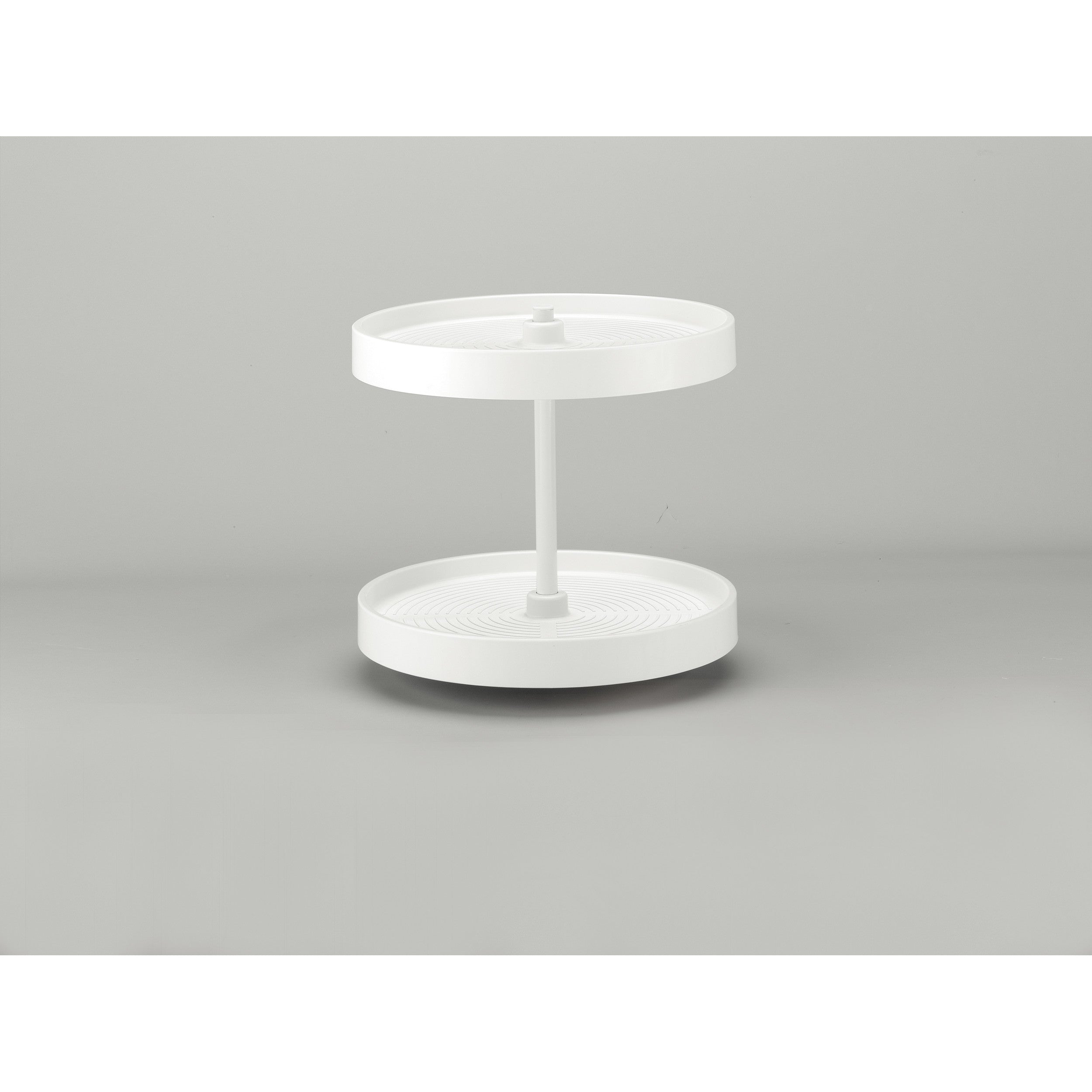 18 in Almond Polymer Full Circle Lazy Susans 2-Shelf Almond  18 in (457 mm) W x 18 in (457 mm) D x 17.38 in (441 mm) H