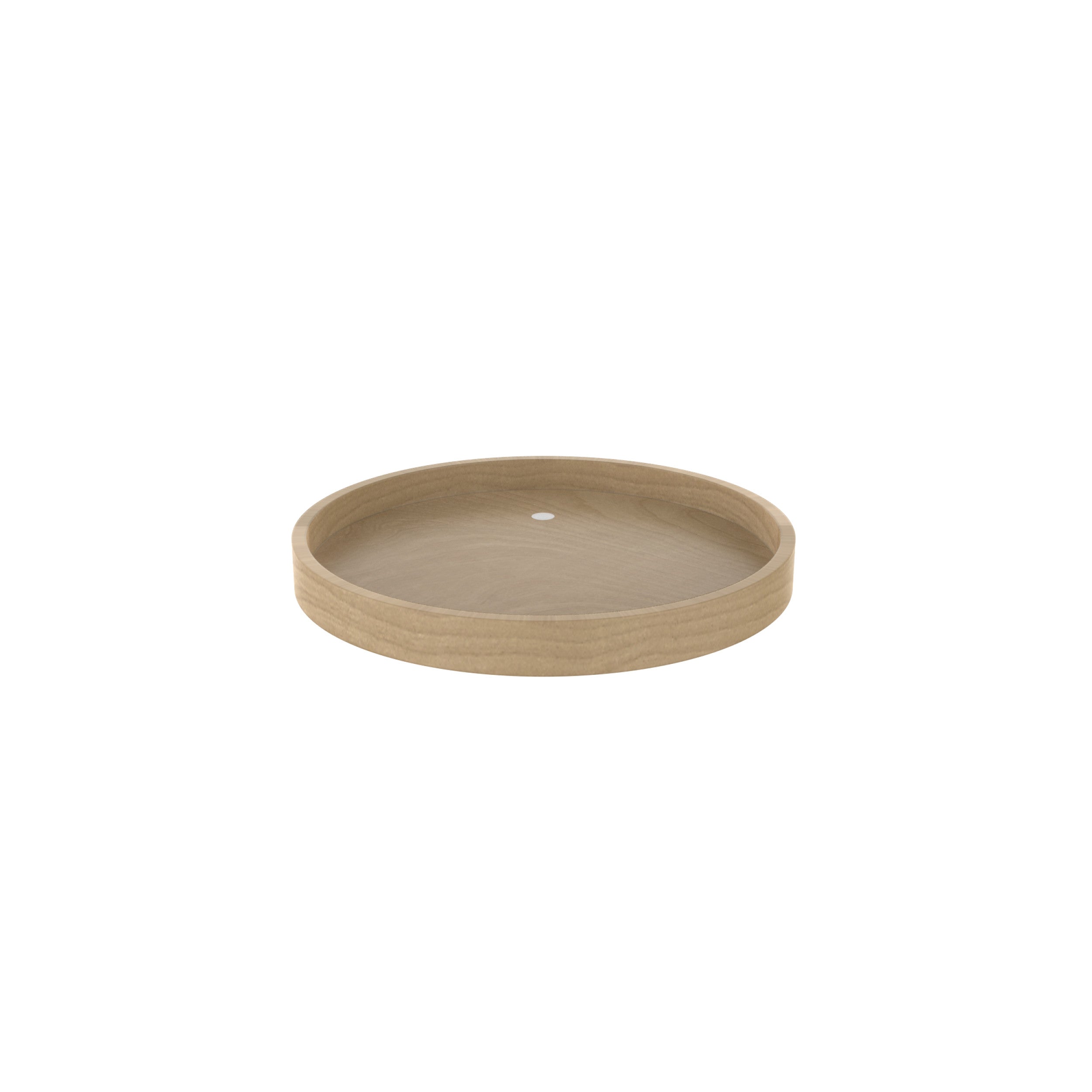 20 in Banded Wood Full Circle Lazy Susan Shelf Only Natural  20 in (508 mm) W x 20 in (508 mm) D x 2 in (51 mm) H