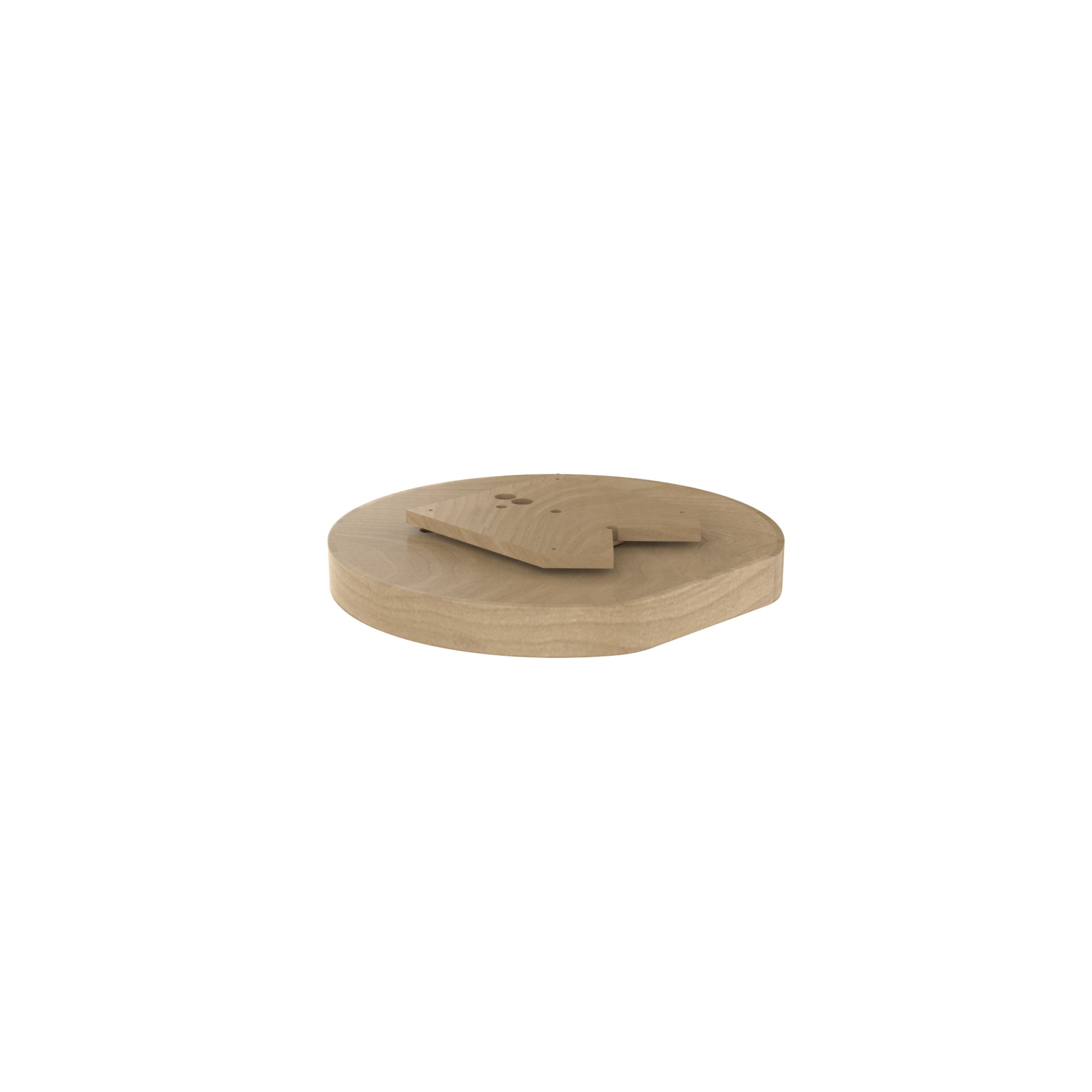20 in Banded Wood D-Shape Lazy Susan w/steel bearing Natural  20 in (508 mm) W x 20 in (508 mm) D x 2.94 in (75 mm) H