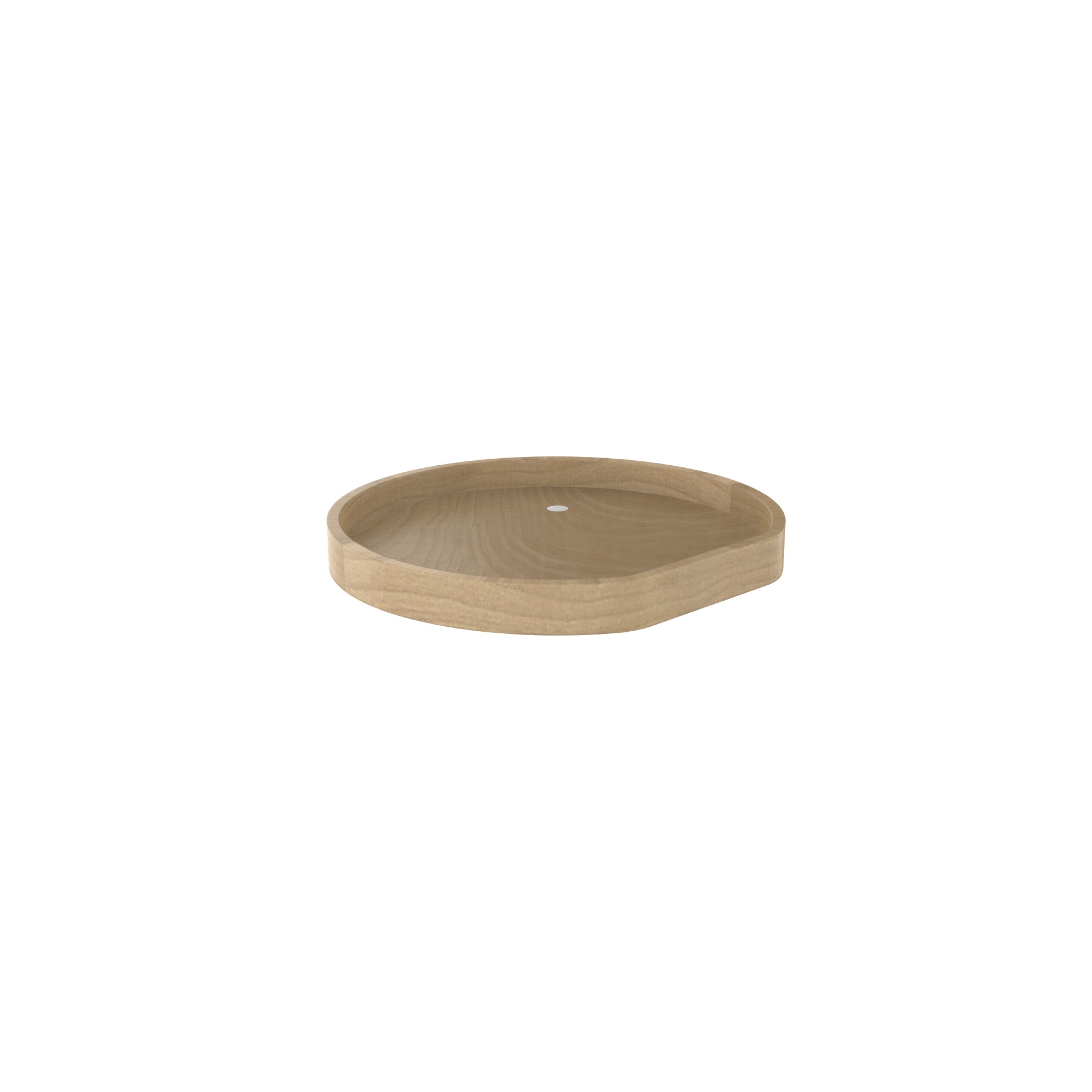 20 in Banded Wood D-Shape Lazy Susan w/steel bearing Natural  20 in (508 mm) W x 20 in (508 mm) D x 2.94 in (75 mm) H