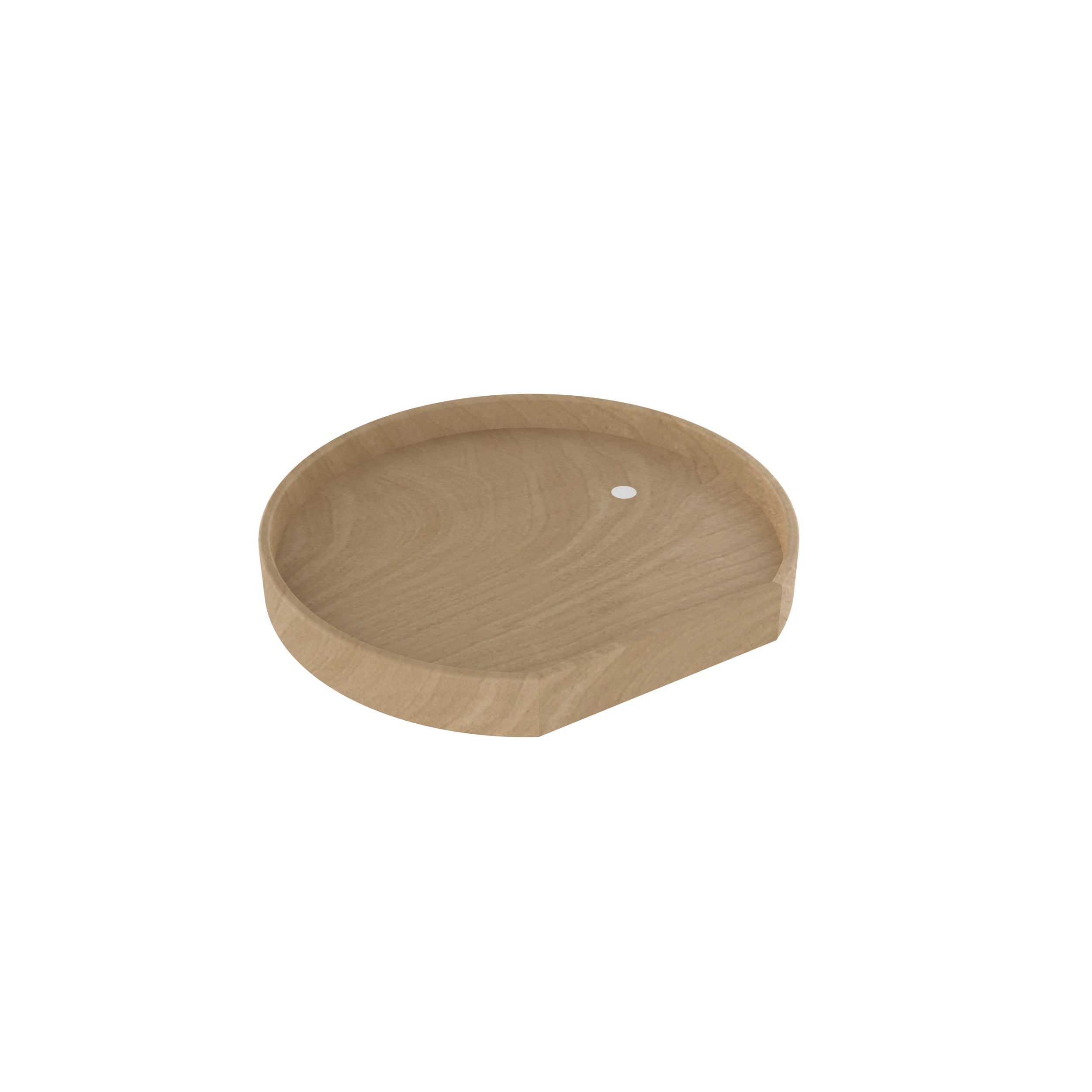 20 in Natural Wood D-Shape Lazy Susan Natural  20 in (508 mm) W x 20 in (508 mm) D x 3.78 in (96 mm) H