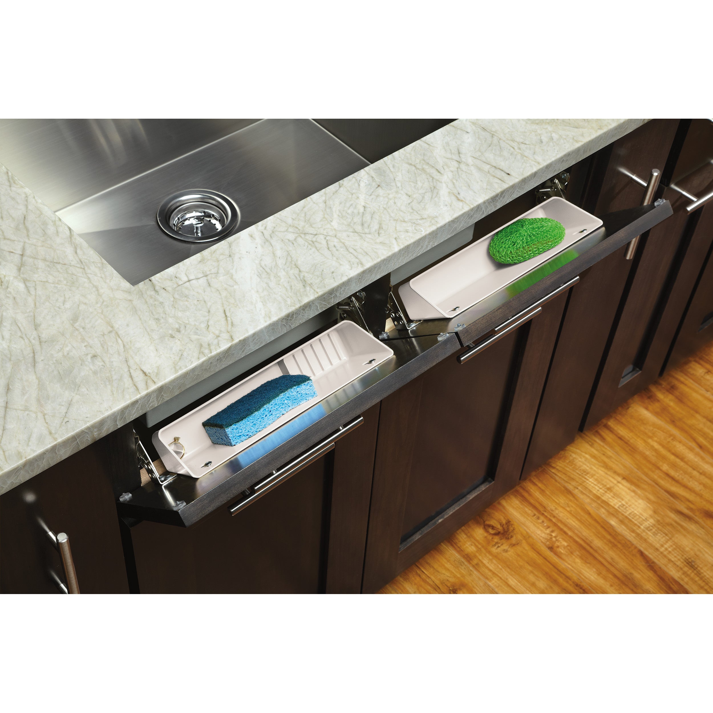 11 in Almond Polymer LD Tip-Out Accessory Tray Almond  11 in (279 mm) W x 2.13 in (54 mm) D x 3.81 in (97 mm) H