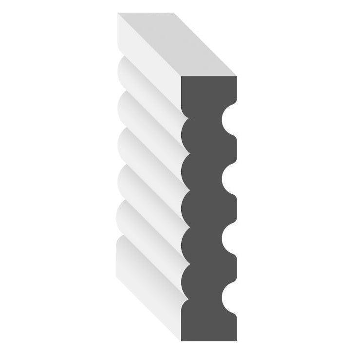 PRIMD FJ FLUTED/REEDED CASNG 11/16x3-1/2