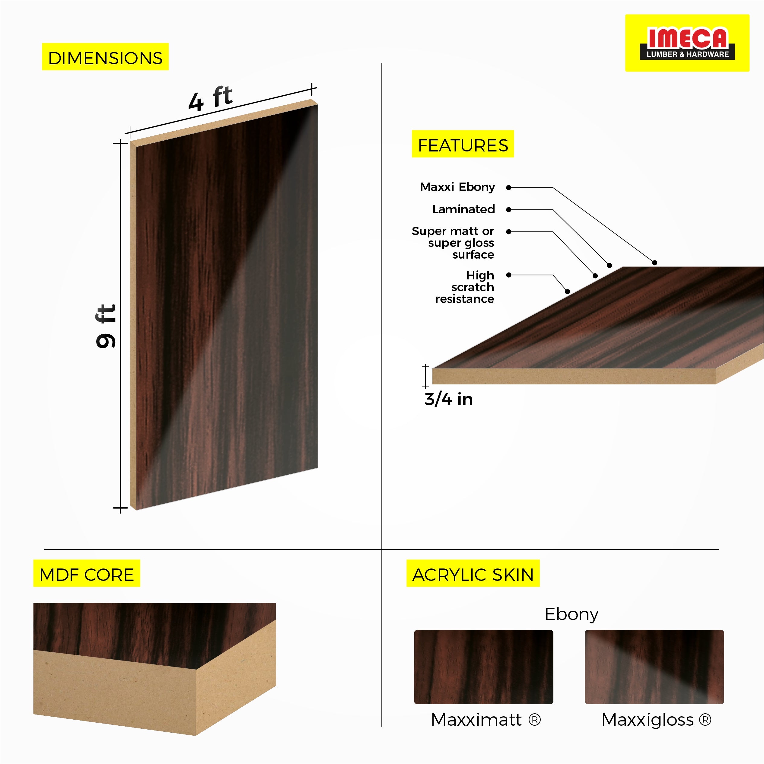 MDF Maxxi® White (3/4 in. 4 ft x 9 ft)