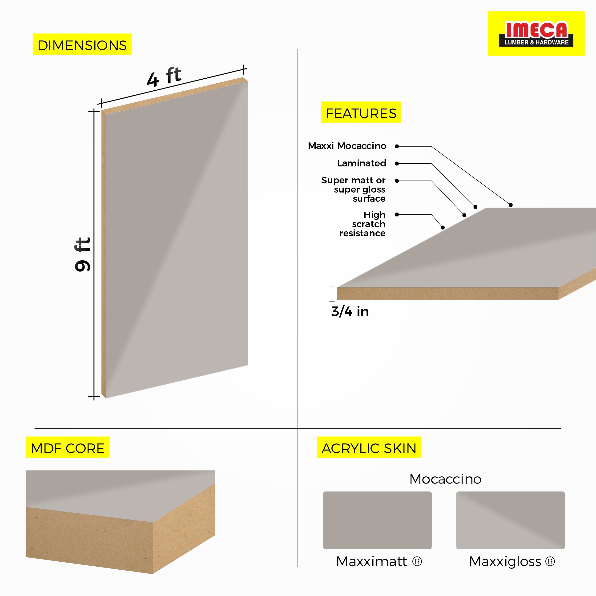 MDF Maxxi® White (3/4 in. 4 ft x 9 ft)
