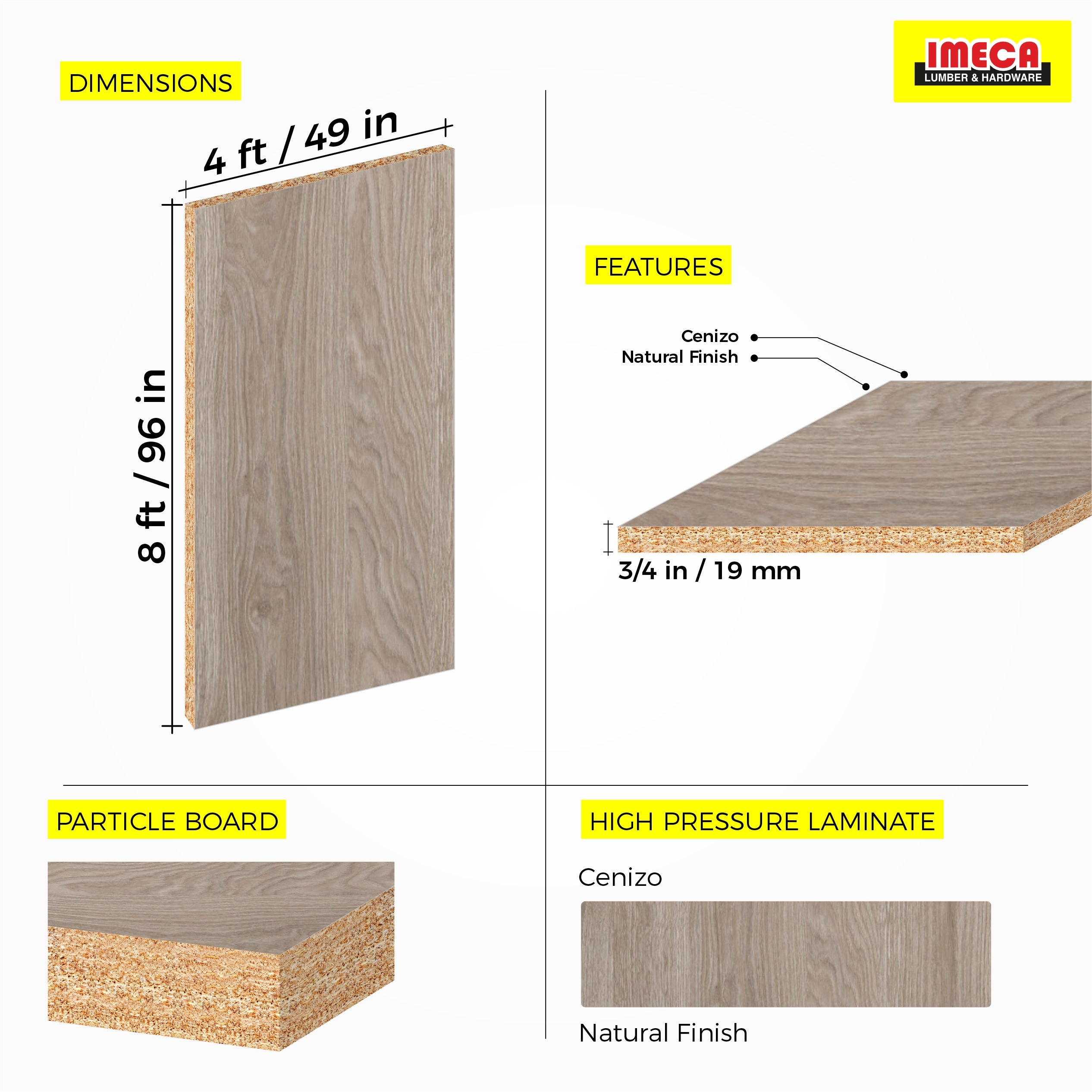 MELAMINE NATU CENIZO 49X96 19MM
