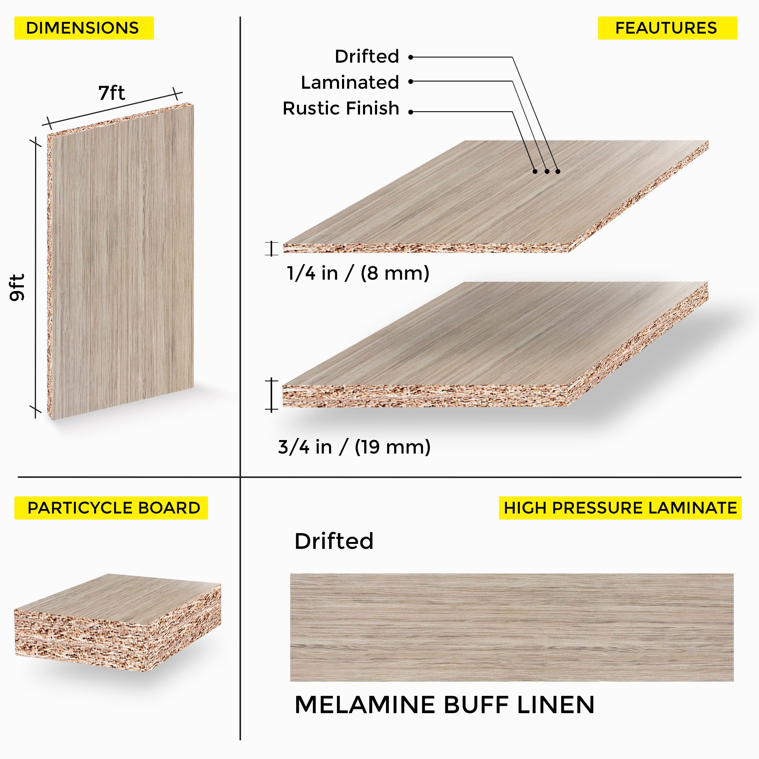 Fantasia Melamine 7 Ft X 9 Ft