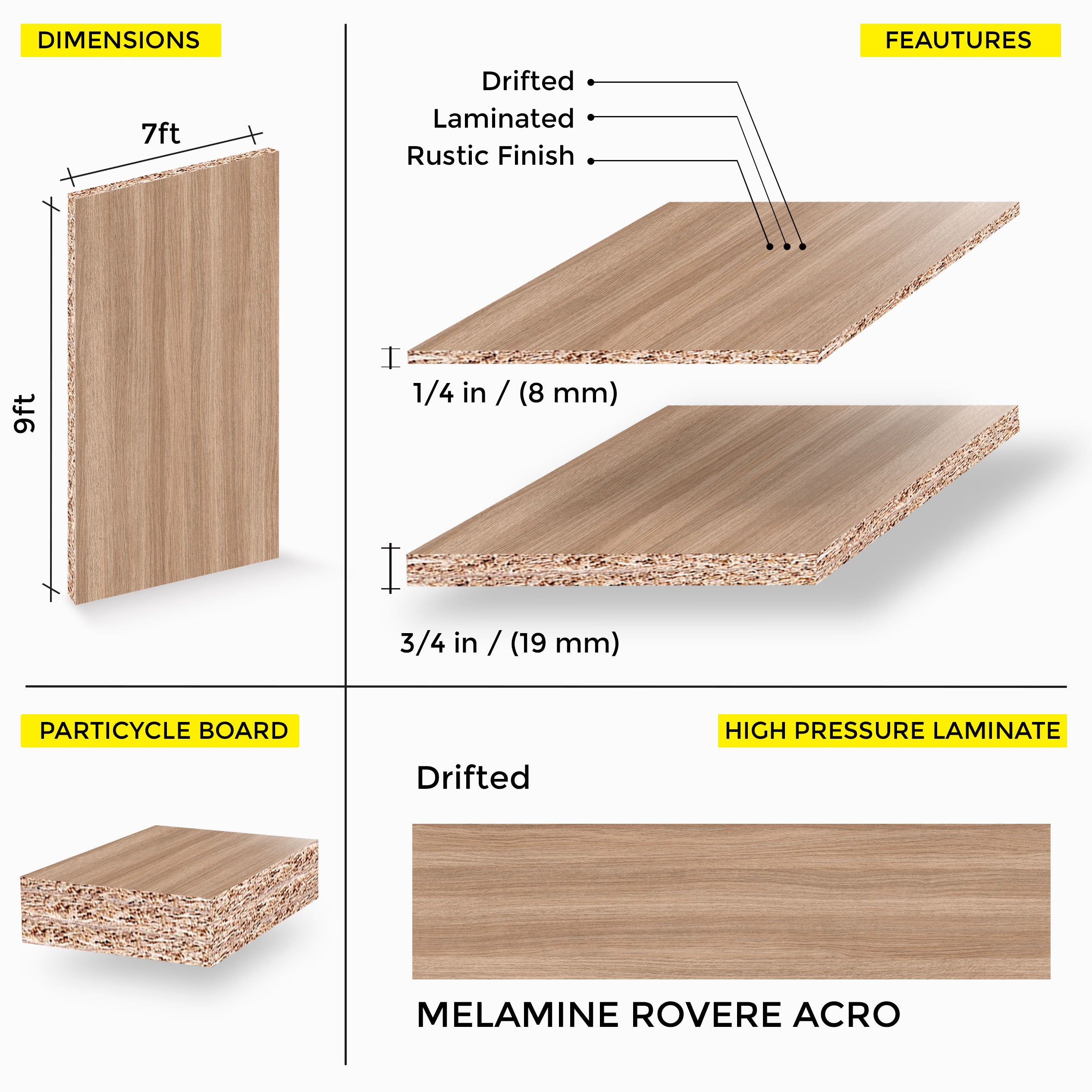 Rovere Acro Melamine 7 Ft X 9 Ft