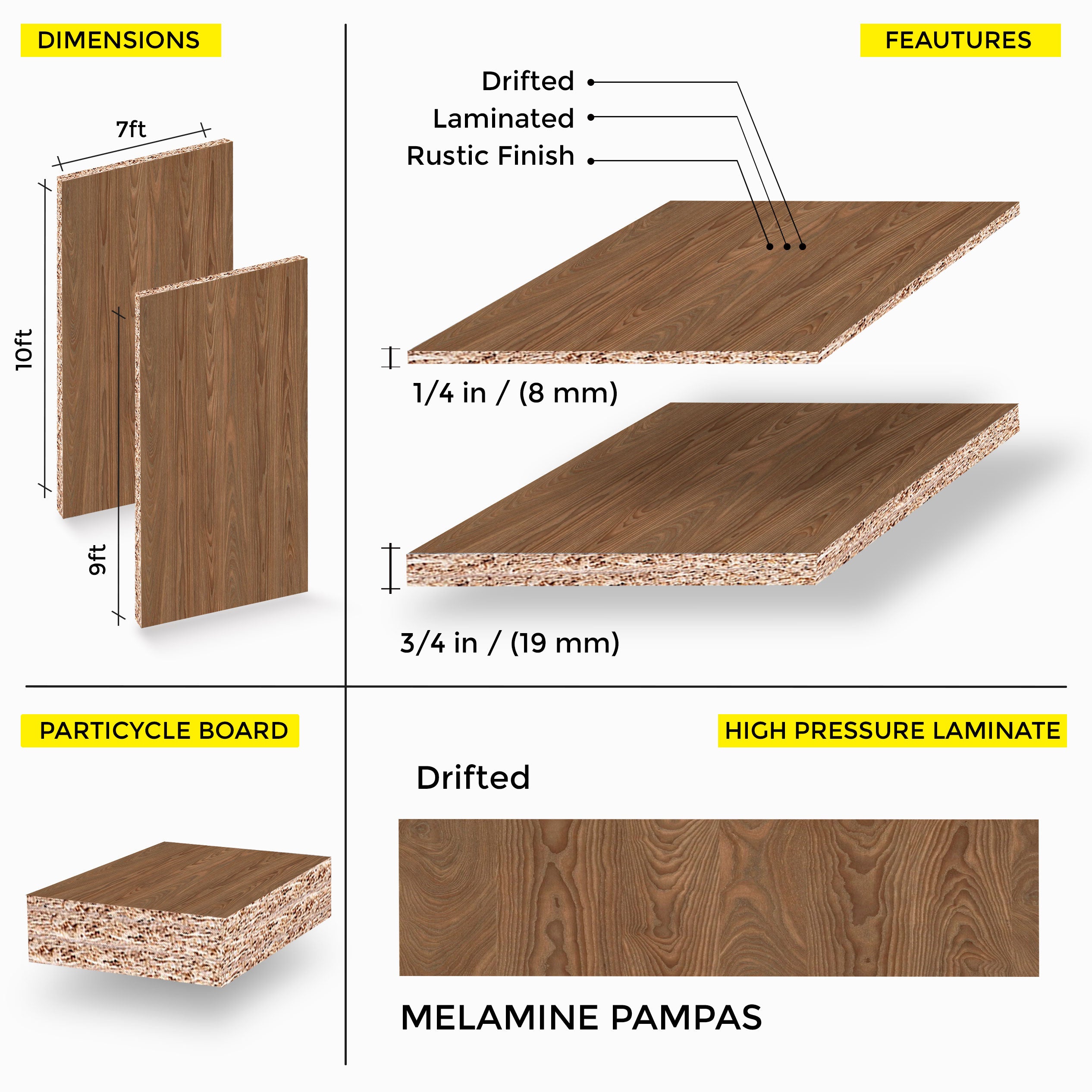 Pampas Melamine 7 Ft X 9 Ft