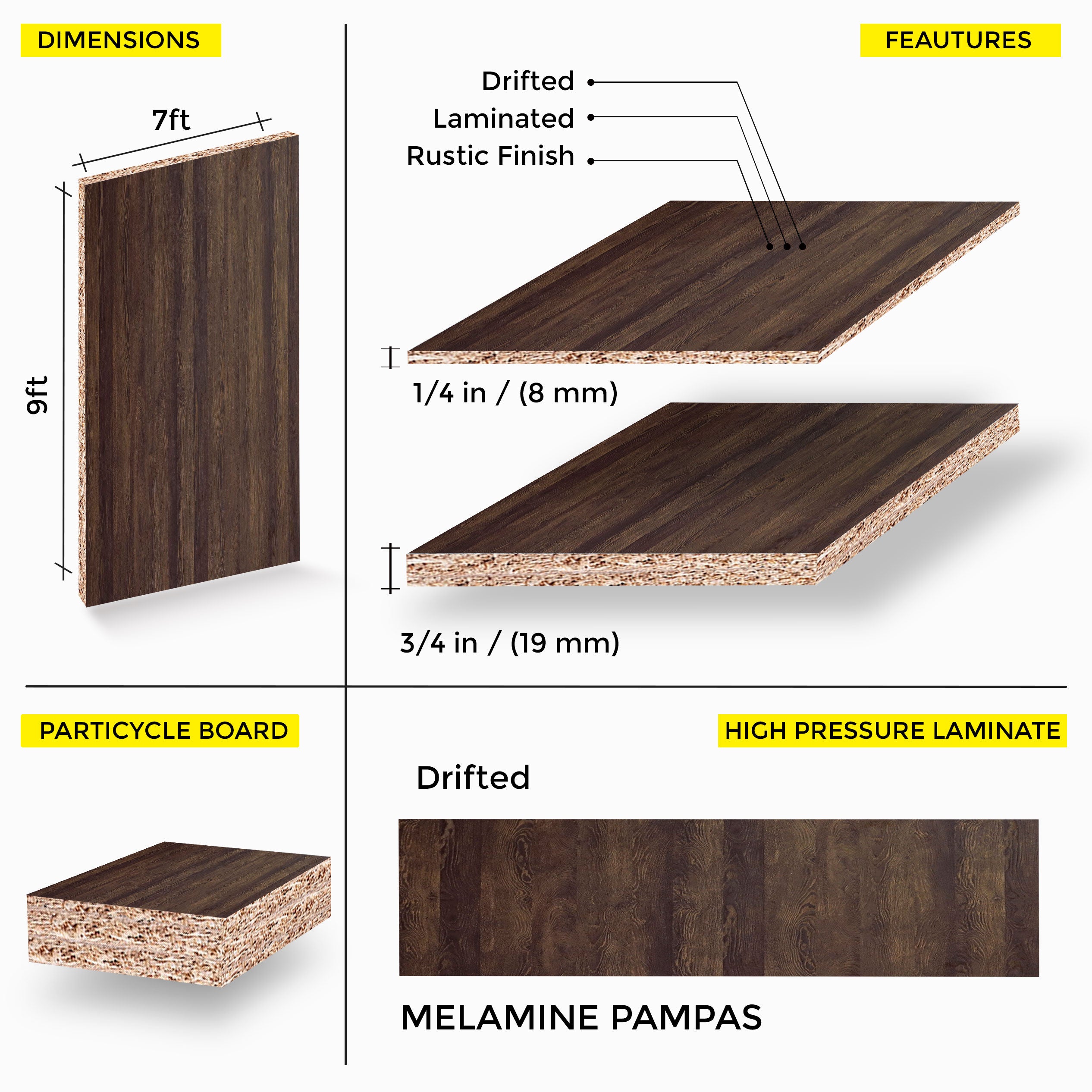 Moca Melamine 7 Ft X 9 Ft