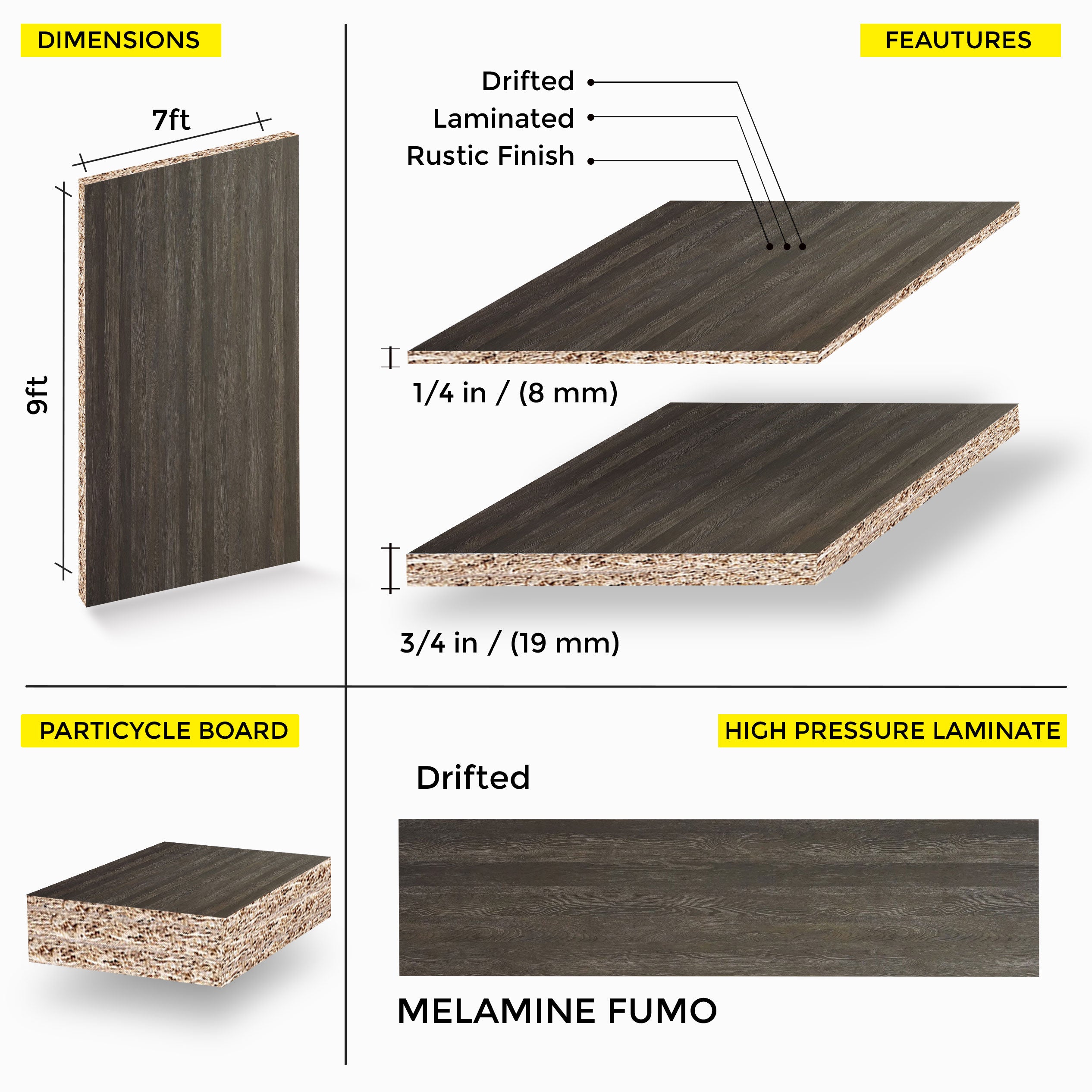 Fumo Melamine 7 Ft X 9 Ft