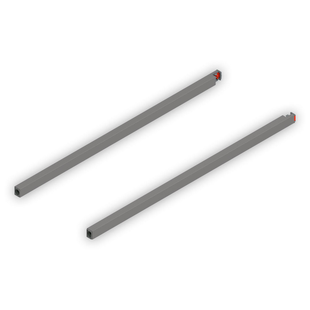 MERIVOBOX longside gallery rail, NL=600 mm, right+left