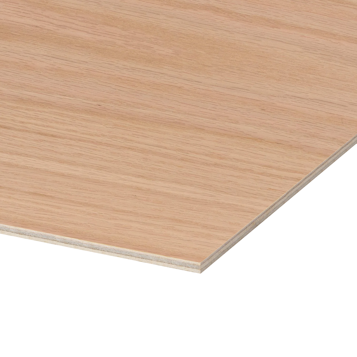 Red Oak Plywood, Plain Sliced Veneer 4 ft x 8 ft