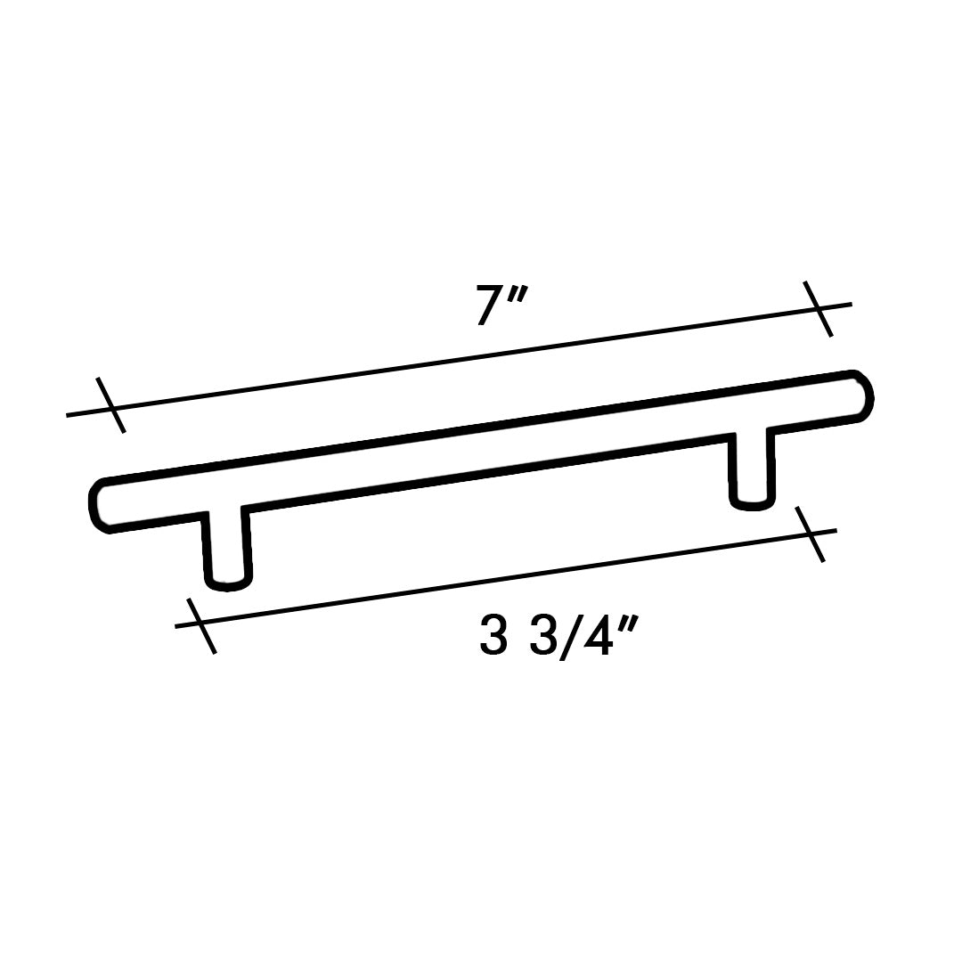 HANDLE BAR 9520 SERIES C/C 3" O/A 5-3/4" SATIN BRASS