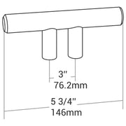 Handle Bar 9520 Series C/C 3" O/A 5-3/4"