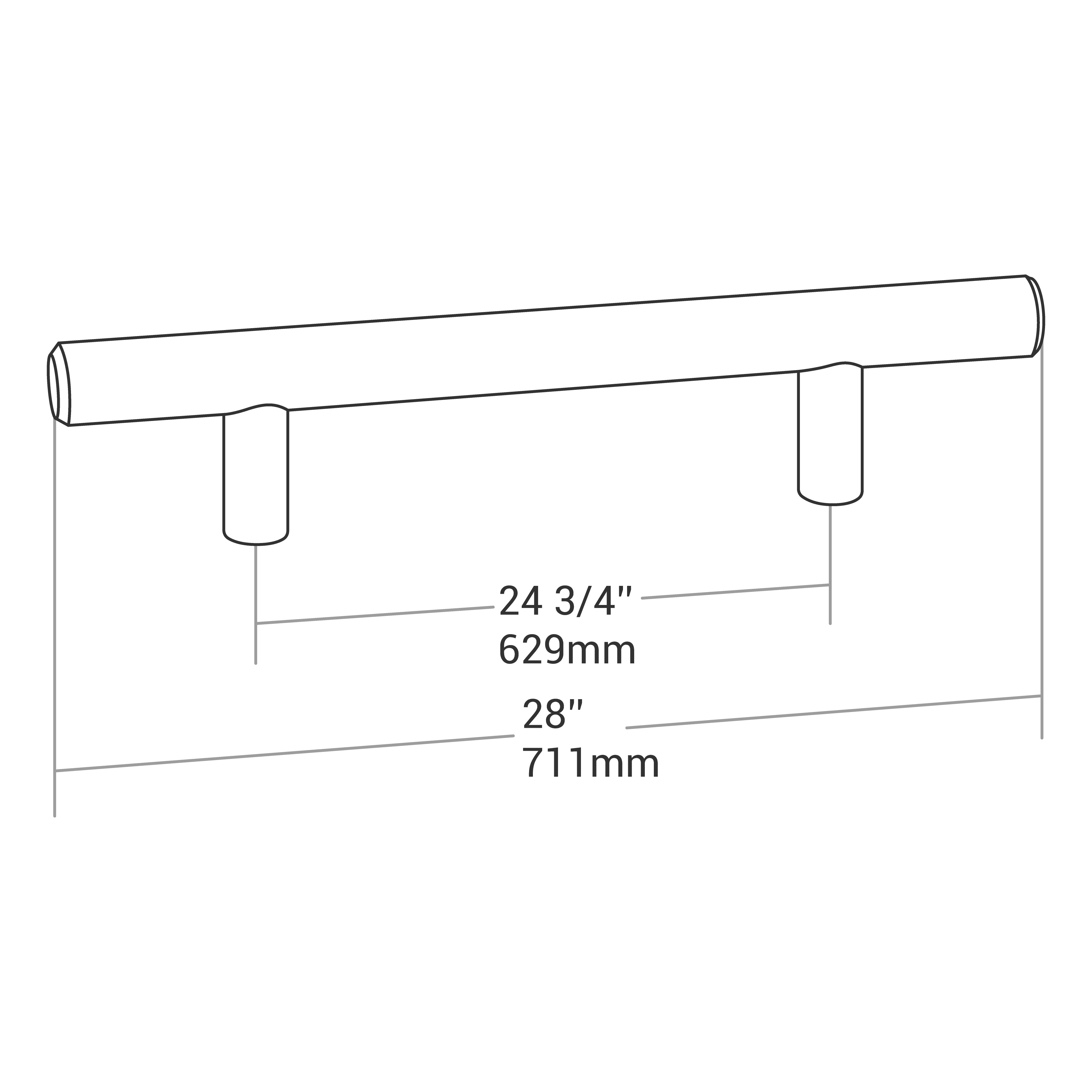 Handle Bar 9520 Series C/C24-3/4" O/A 28"