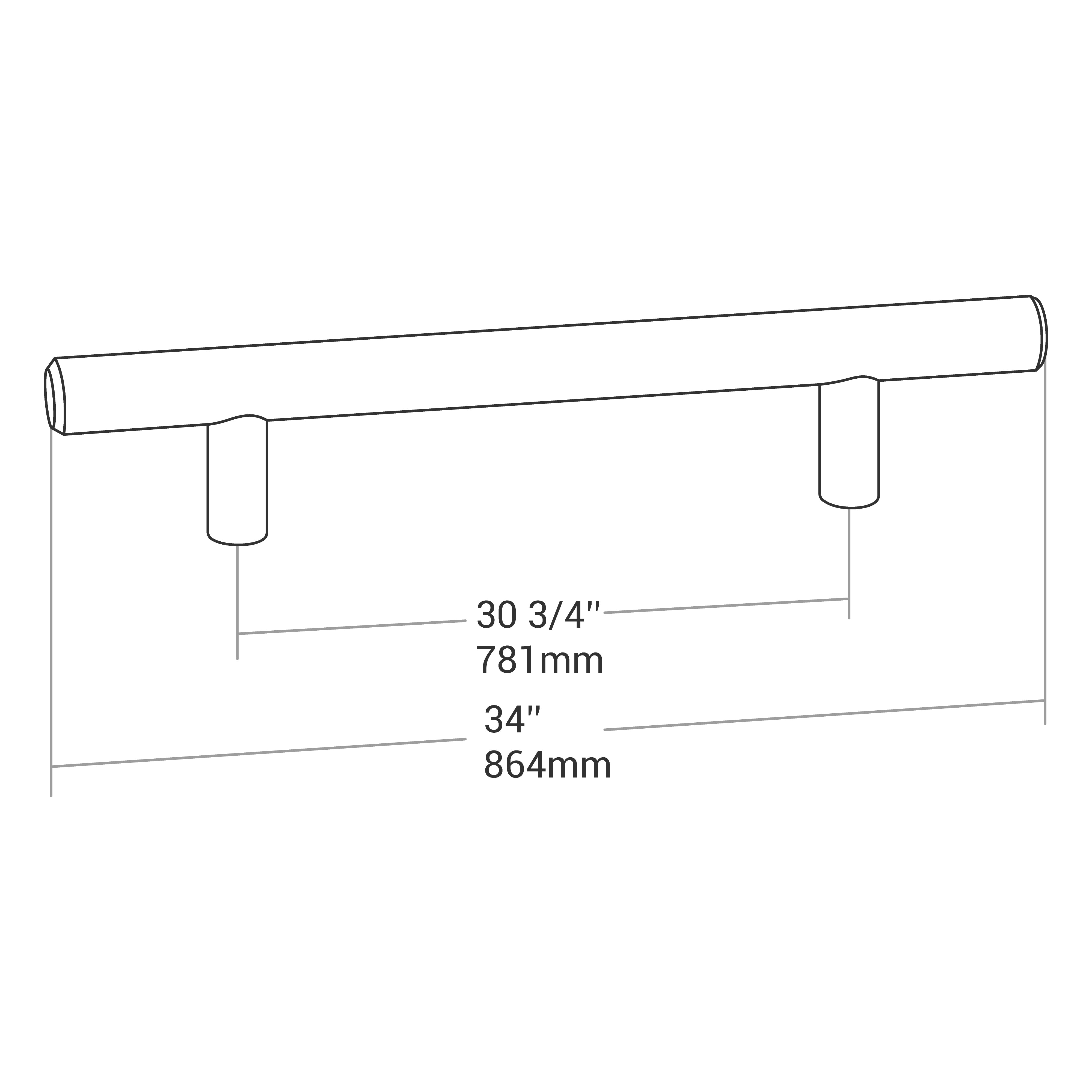 Handle Bar 9520 Series C/C30-3/4" O/A 34"