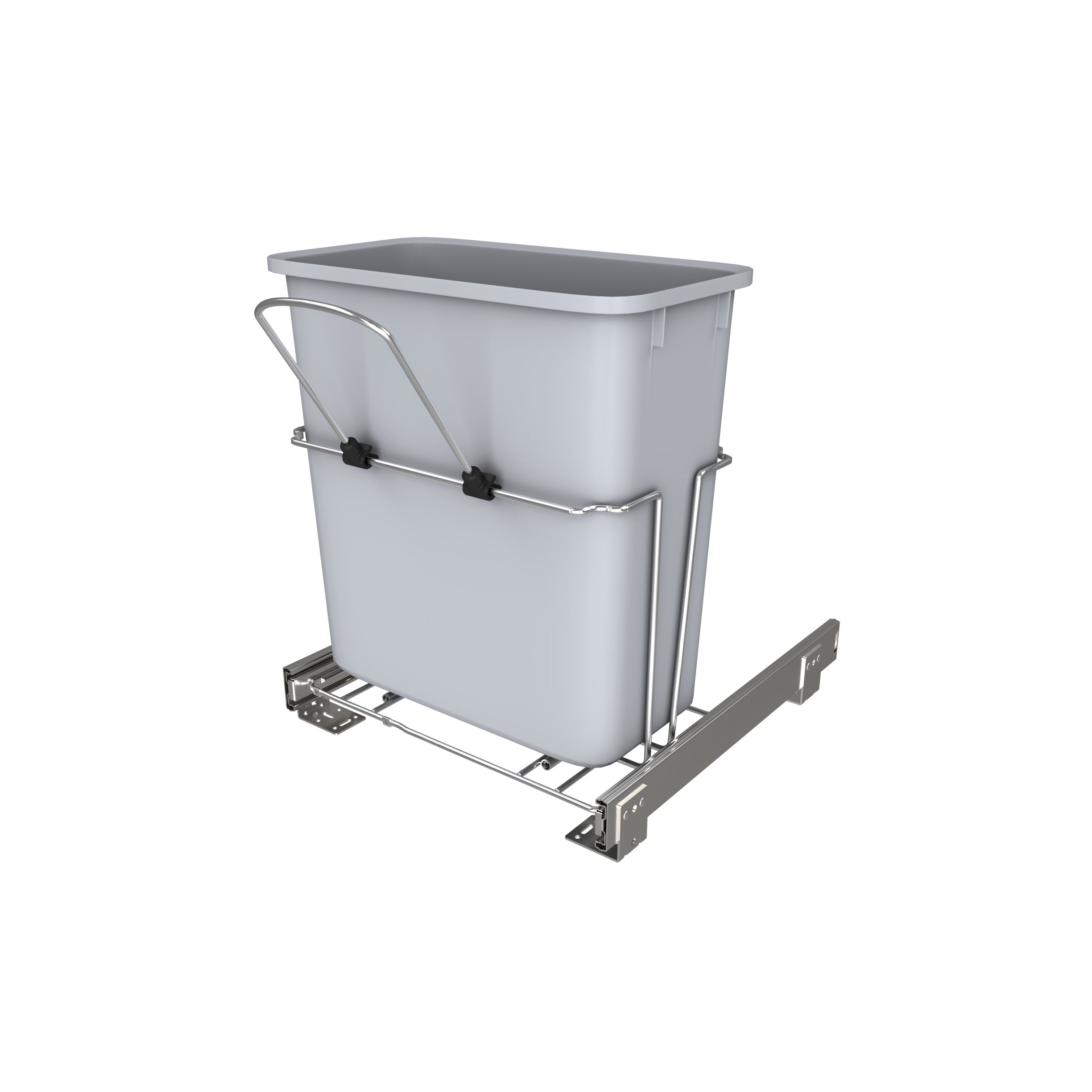 20 Qrt Pull-Out Waste Container White  8.5 in (216 mm) W x 14.57 in (370 mm) D x 16.56 in (421 mm) H