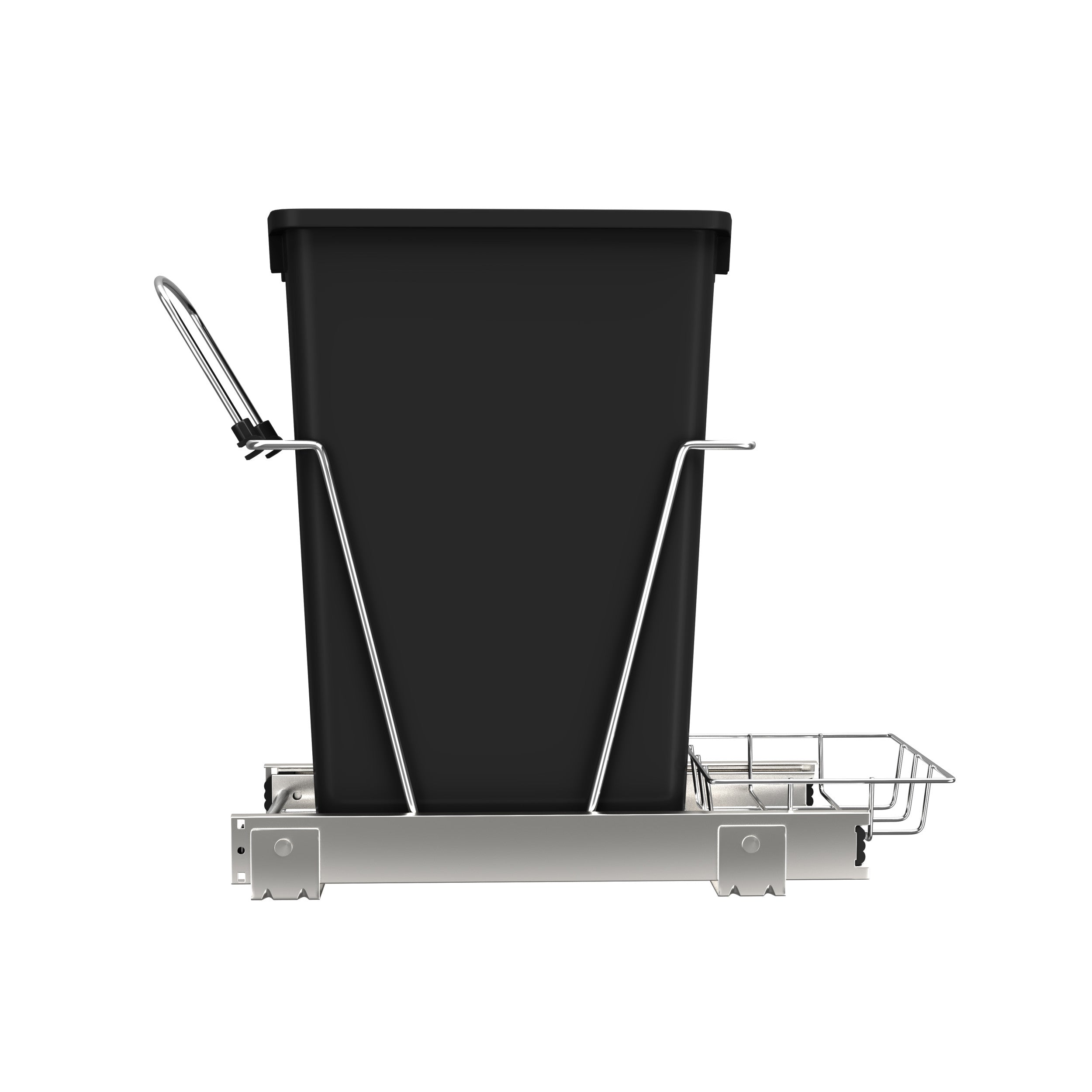 35 Qrt Pull-Out Waste Container Black  10.63 in (270 mm) W x 22 in (559 mm) D x 19.25 in (489 mm) H
