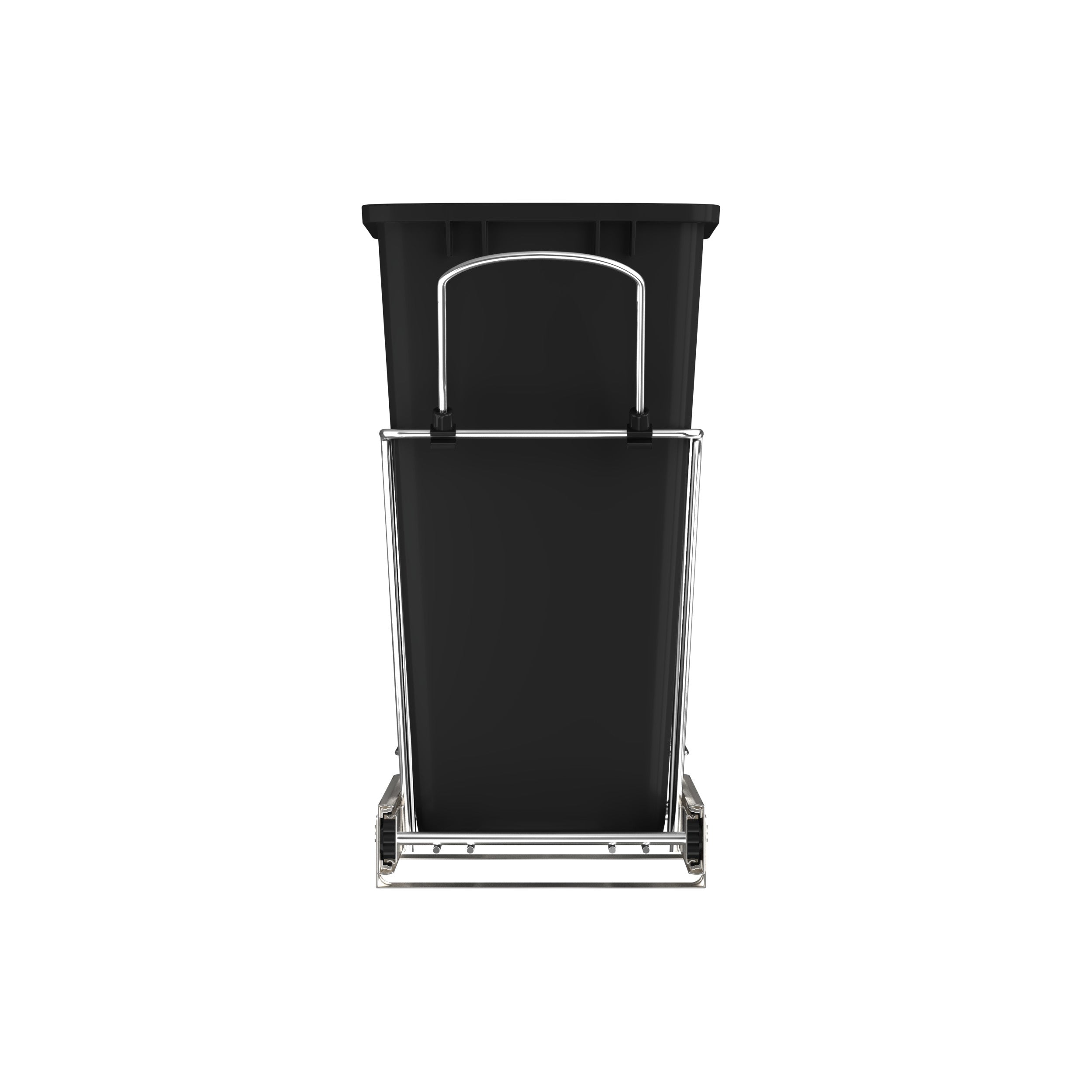 35 Qrt Pull-Out Waste Container Black  10.63 in (270 mm) W x 22 in (559 mm) D x 19.25 in (489 mm) H