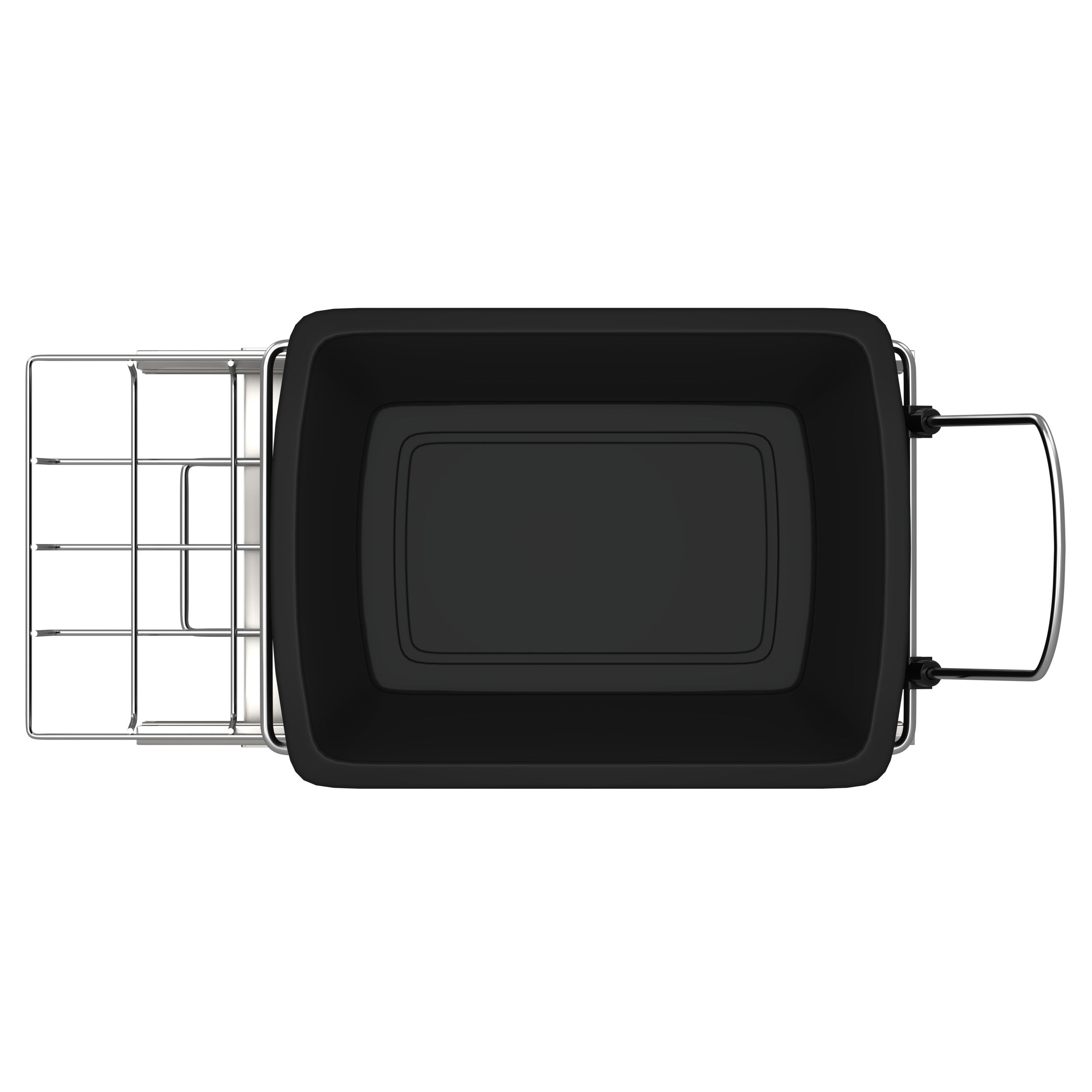 35 Qrt Pull-Out Waste Container Black  10.63 in (270 mm) W x 22 in (559 mm) D x 19.25 in (489 mm) H