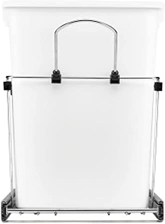 Double 35 Qrt Pull-Out Waste Containers White  14.38 in (365 mm) W x 22 in (559 mm) D x 19.25 in (489 mm) H