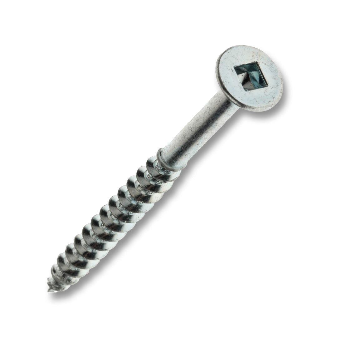 WOOD SCREWS IMEX SQUARE FLAT HEAD WITH NIBS #8 2-1/2" TYPE 17 COARSE ZINC 350 BOX
