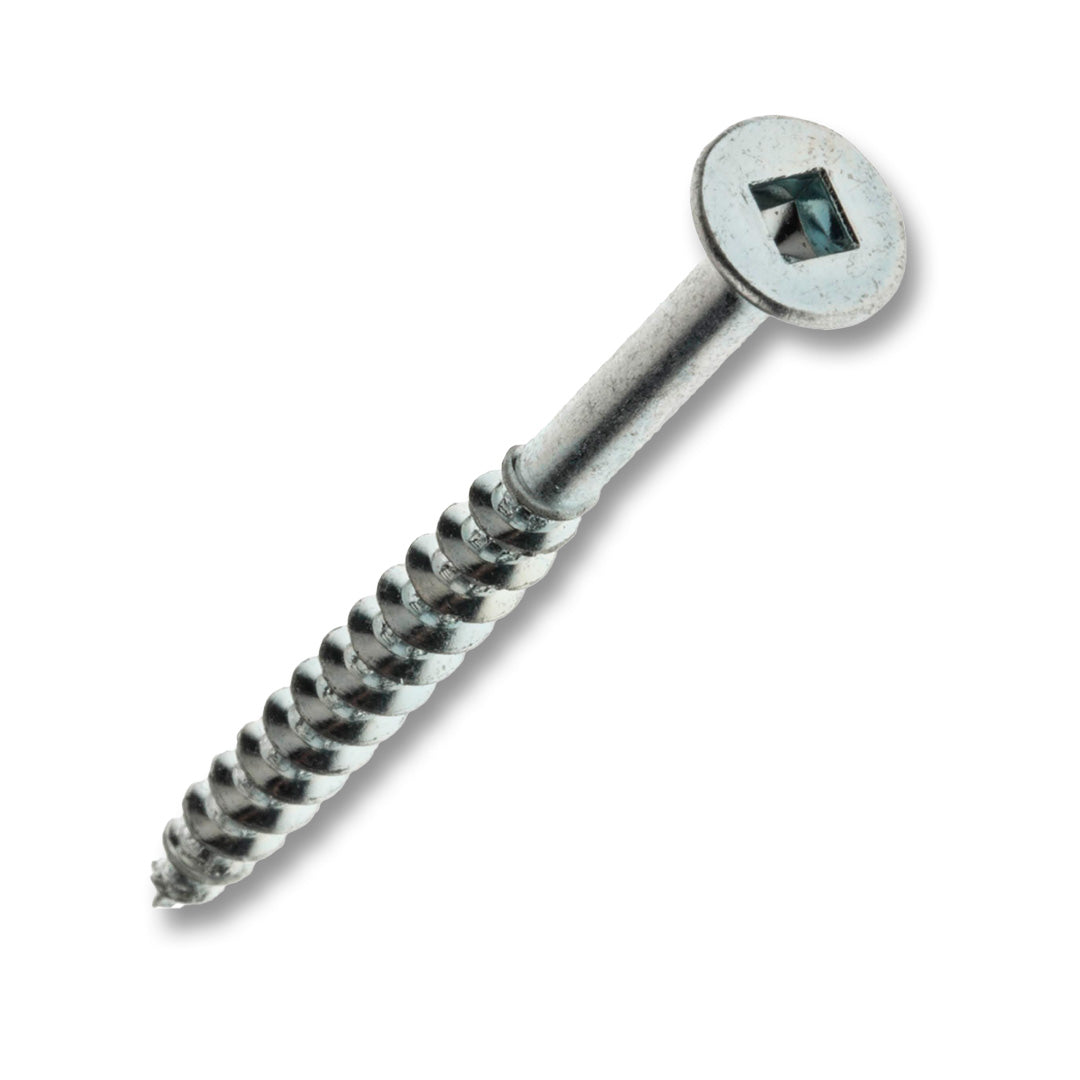 WOOD SCREWS IMEX SQUARE FLAT HEAD WITH NIBS #8 3" TYPE 17 COARSE ZINC 1.500 BULK