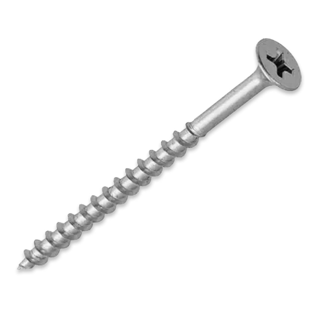 WOOD SCREWS IMEX PHILLIP FLAT HEAD WITH NIBS #8 2-1/2" TYPE 17 COARSE ZINC 2.500 BULK