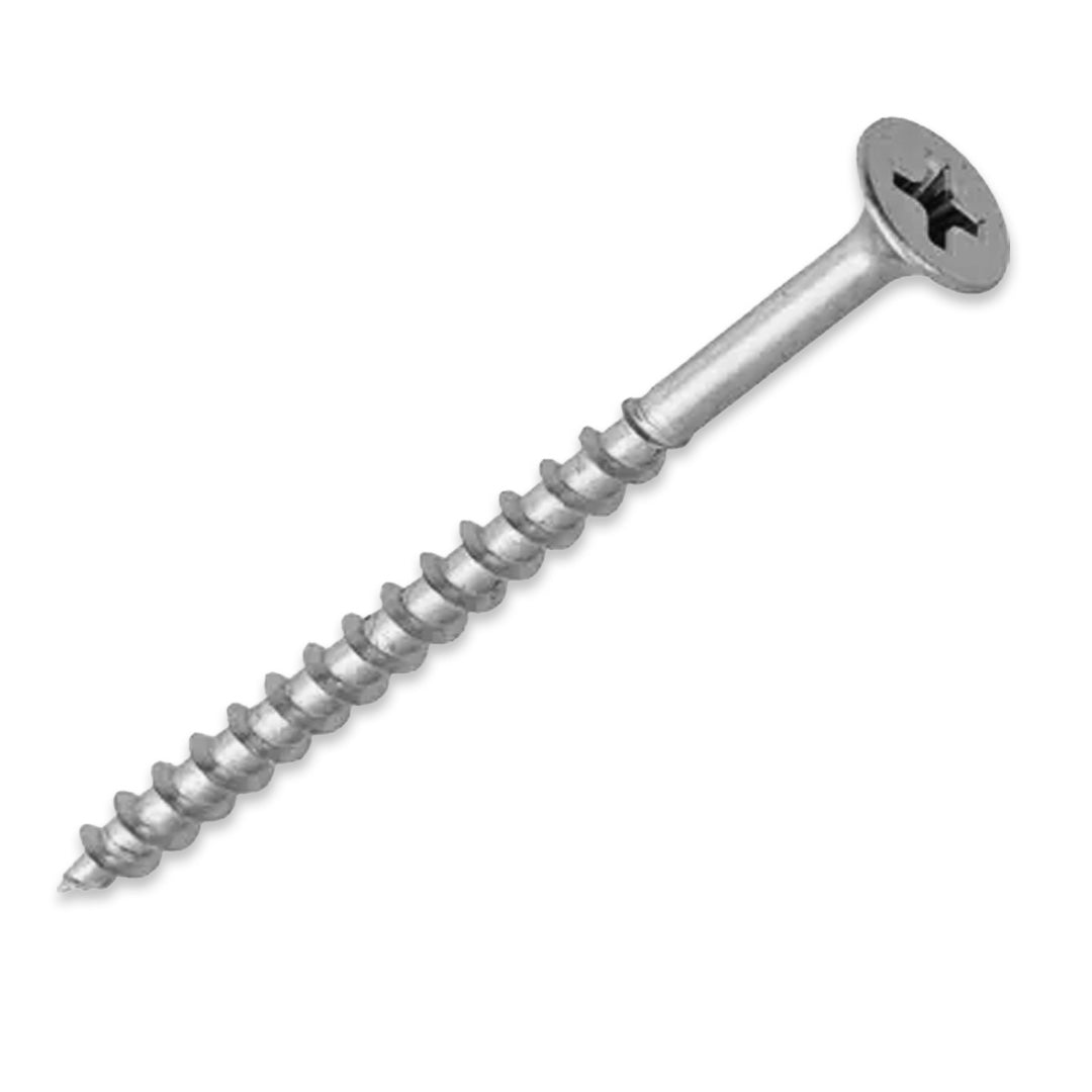 WOOD SCREWS IMEX PHILLIP FLAT HEAD WITH NIBS #8 3" TYPE 17 COARSE ZINC 1.500 BULK