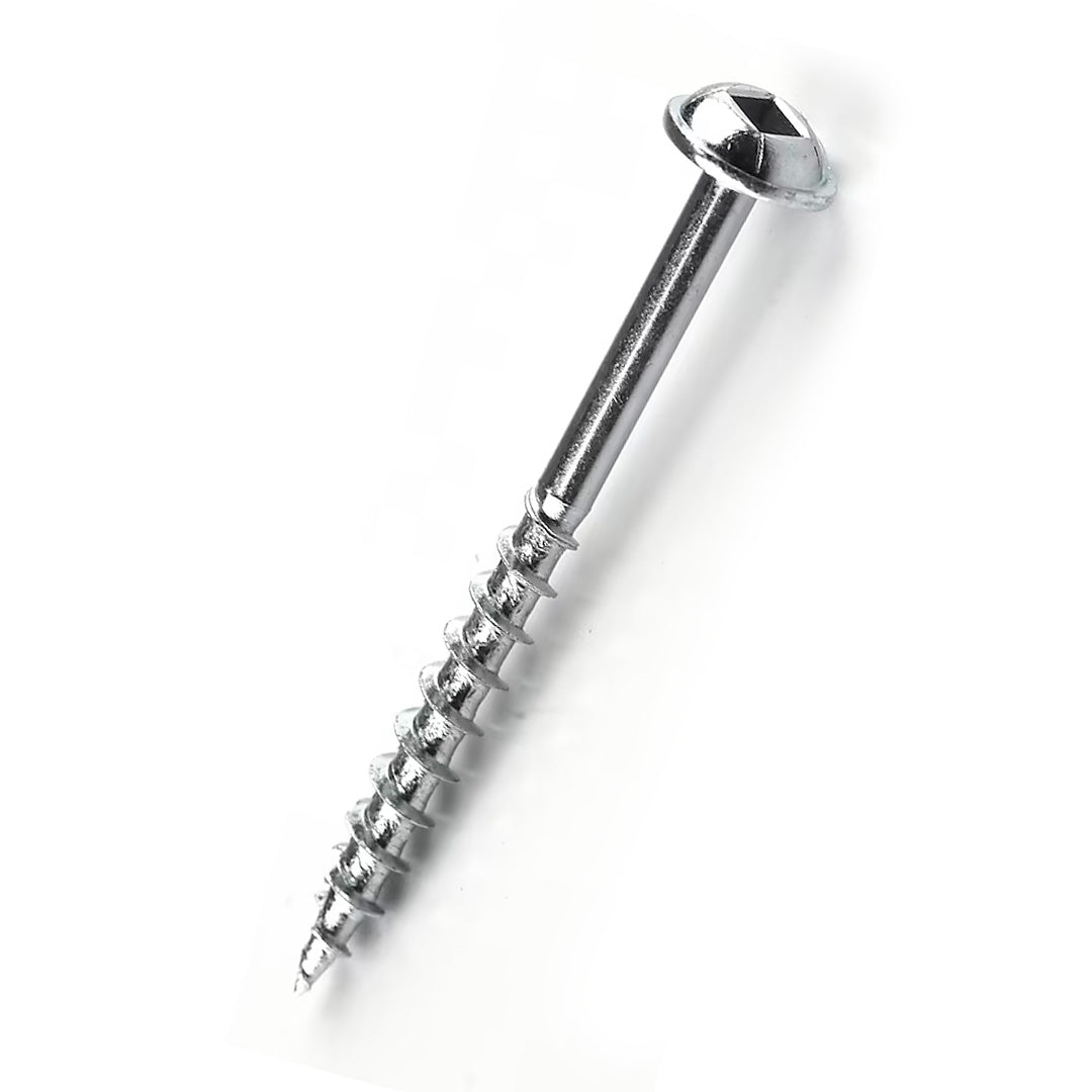 WOOD SCREWS IMEX SQUARE ROUND WASHER WITH NIBS #8 1-1/4" TYPE 17 COARSE ZINC 500 BOX