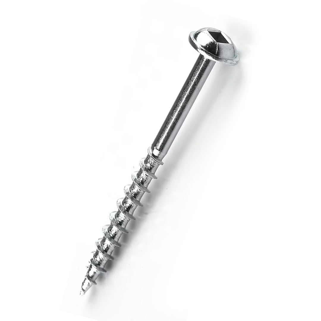 WOOD SCREWS IMEX SQUARE ROUND WASHER WITH NIBS #8 1-1/8" TYPE 17 COARSE ZINC 500 BOX