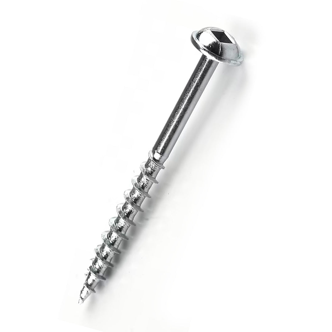 WOOD SCREWS IMEX SQUARE ROUND WASHER WITH NIBS #8 2-1/4" TYPE 17 COARSE ZINC 350 BOX
