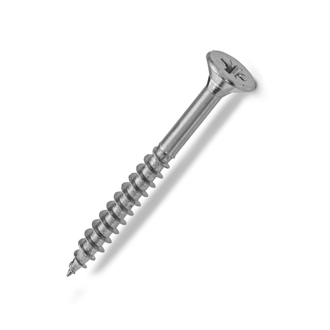 WOOD SCREWS 8X1-5/8 SQUAERE/PHILLIPS COMBO FLATHEAD W/NIBS TYPE 17 COARSE ZINC BULK 5.000