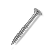 WOOD SCREWS 8X1-5/8 SQUAERE/PHILLIPS COMBO FLATHEAD W/NIBS TYPE 17 COARSE ZINC BULK 5.000