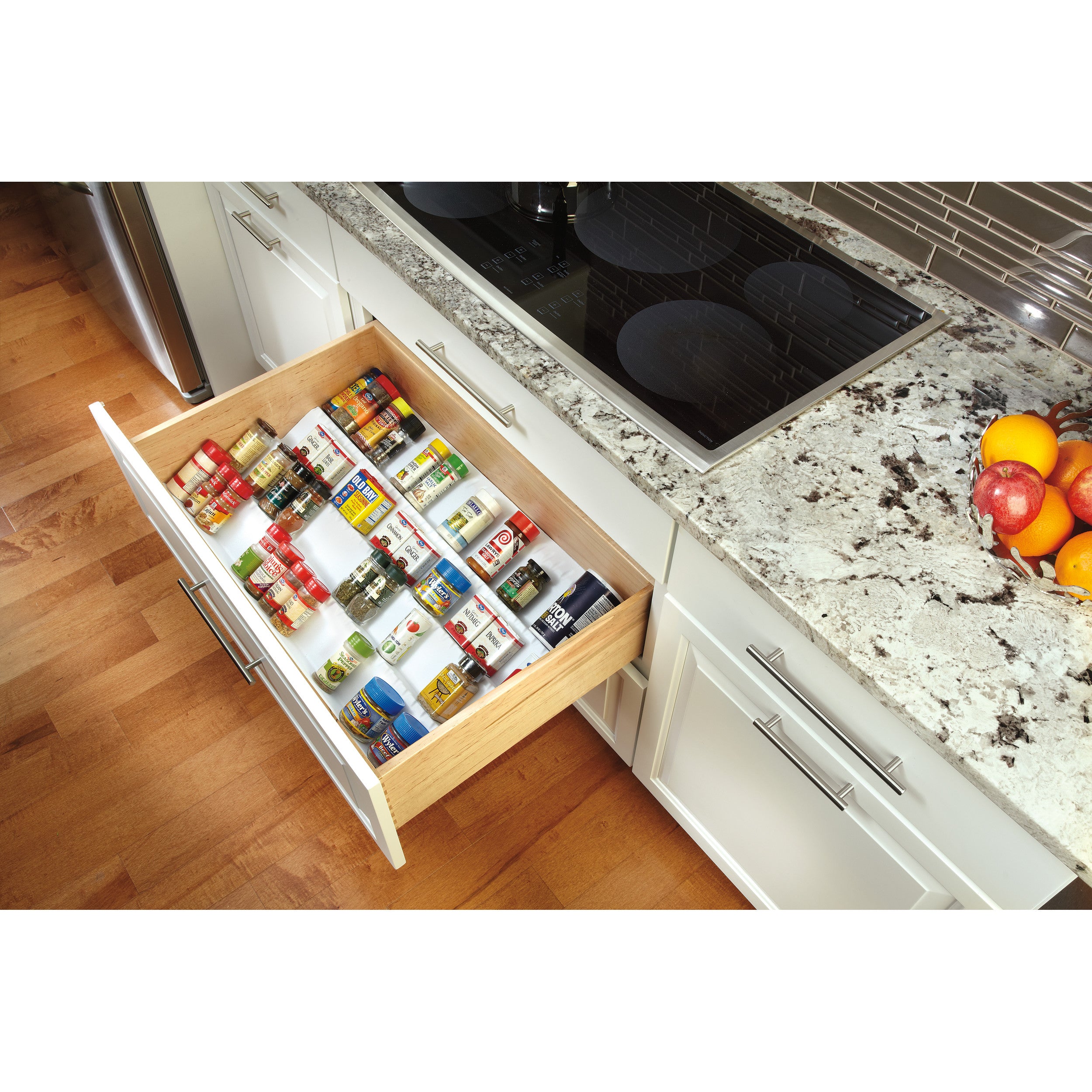 White Trimmable Spice Tray Insert White  50 in (1270 mm) W x 20 in (508 mm) D x 1.75 in (44 mm) H