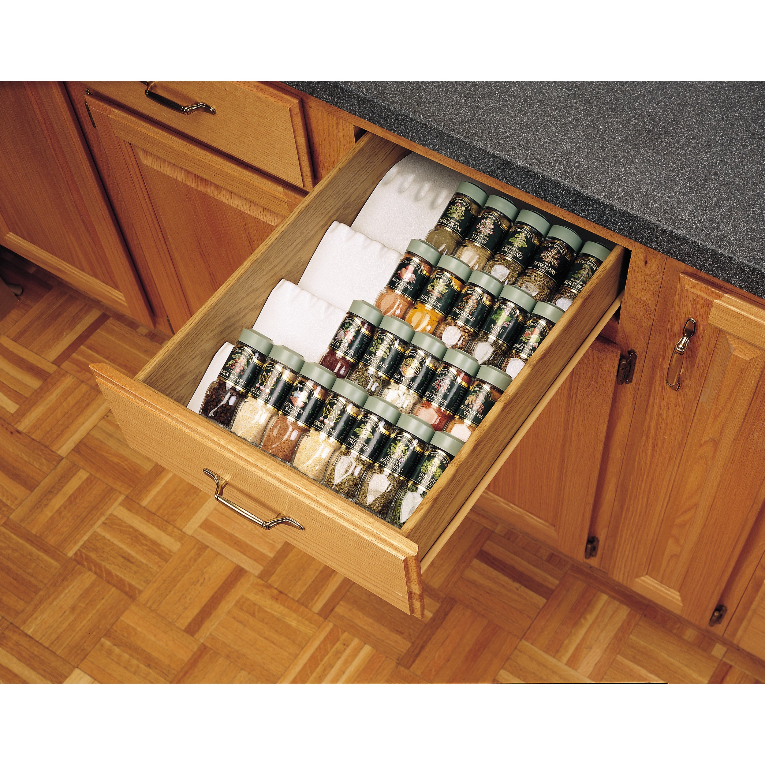 White Trimmable Spice Tray Insert White  50 in (1270 mm) W x 20 in (508 mm) D x 1.75 in (44 mm) H