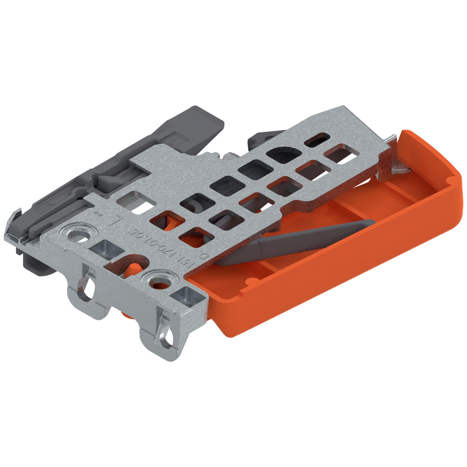 Locking device for TANDEM edge BLUMOTION drawer runners Standard Orange