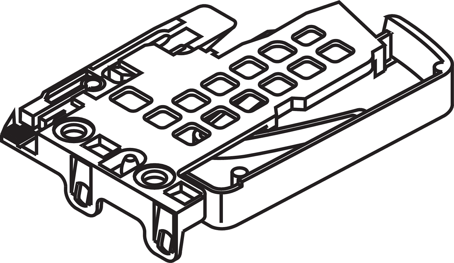 Locking device for TANDEM edge BLUMOTION drawer runners Standard Orange