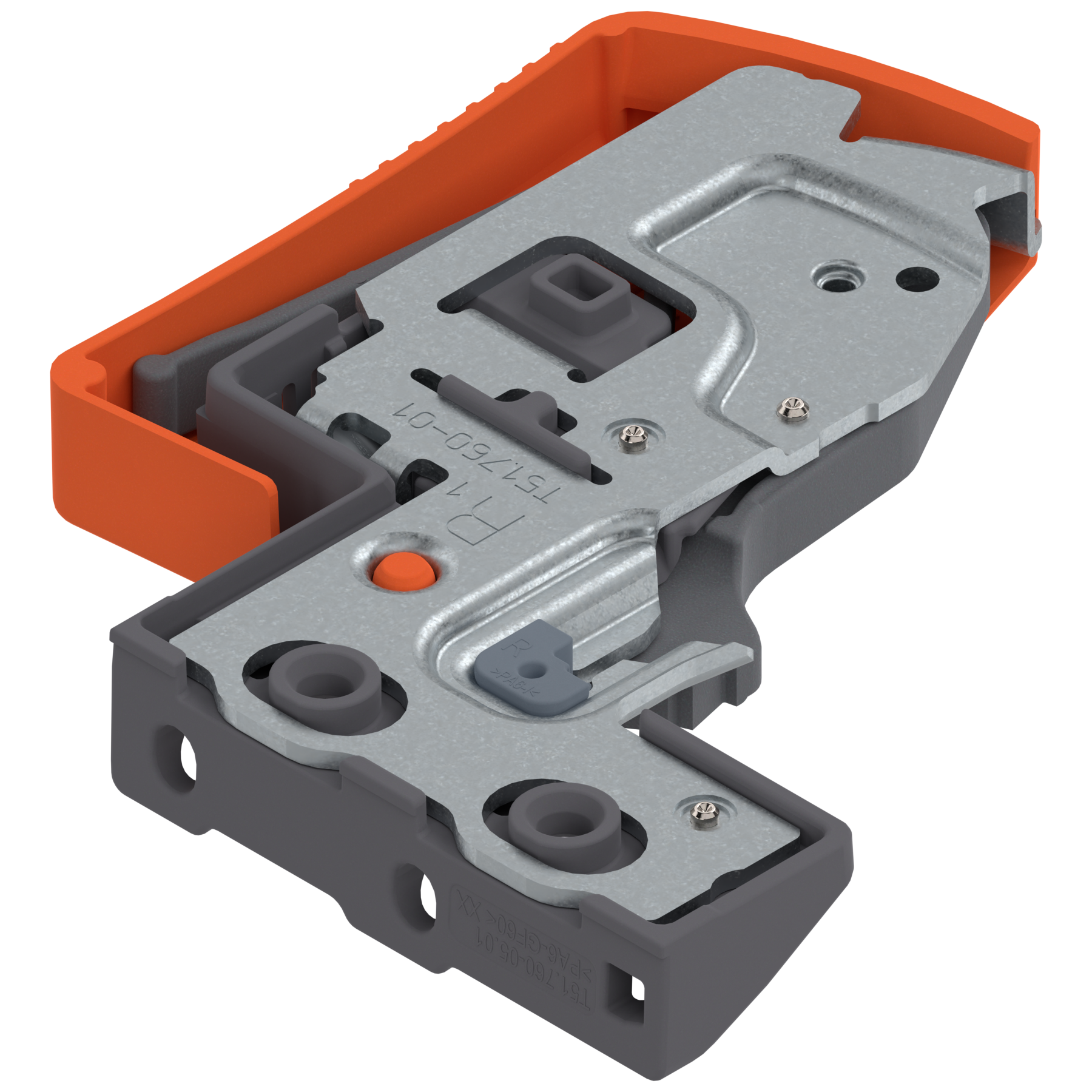 Locking device for MOVENTO 763/9 drawer runners Standard Orange Left