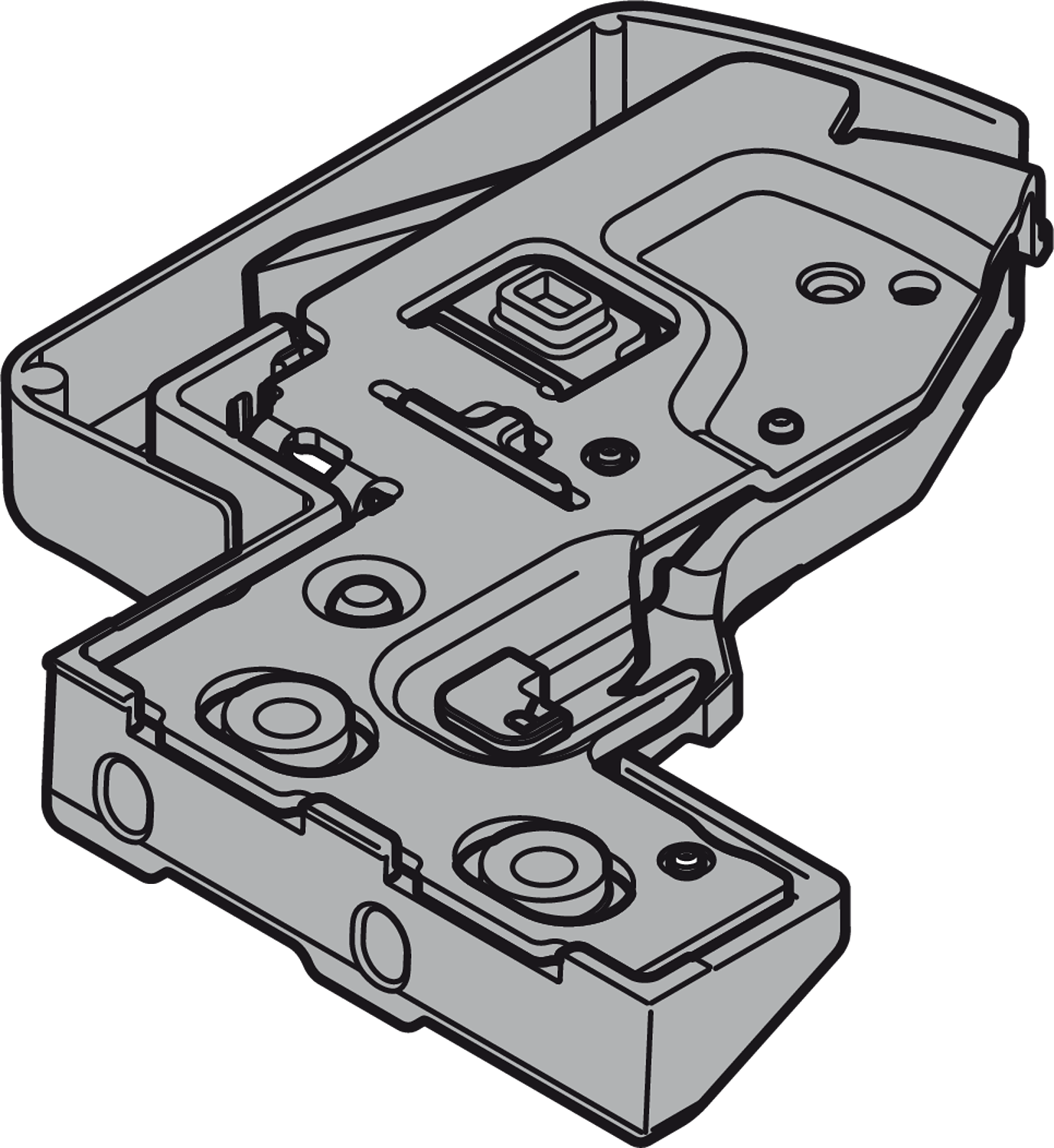 Locking device for MOVENTO 763/9 drawer runners Standard Orange Right