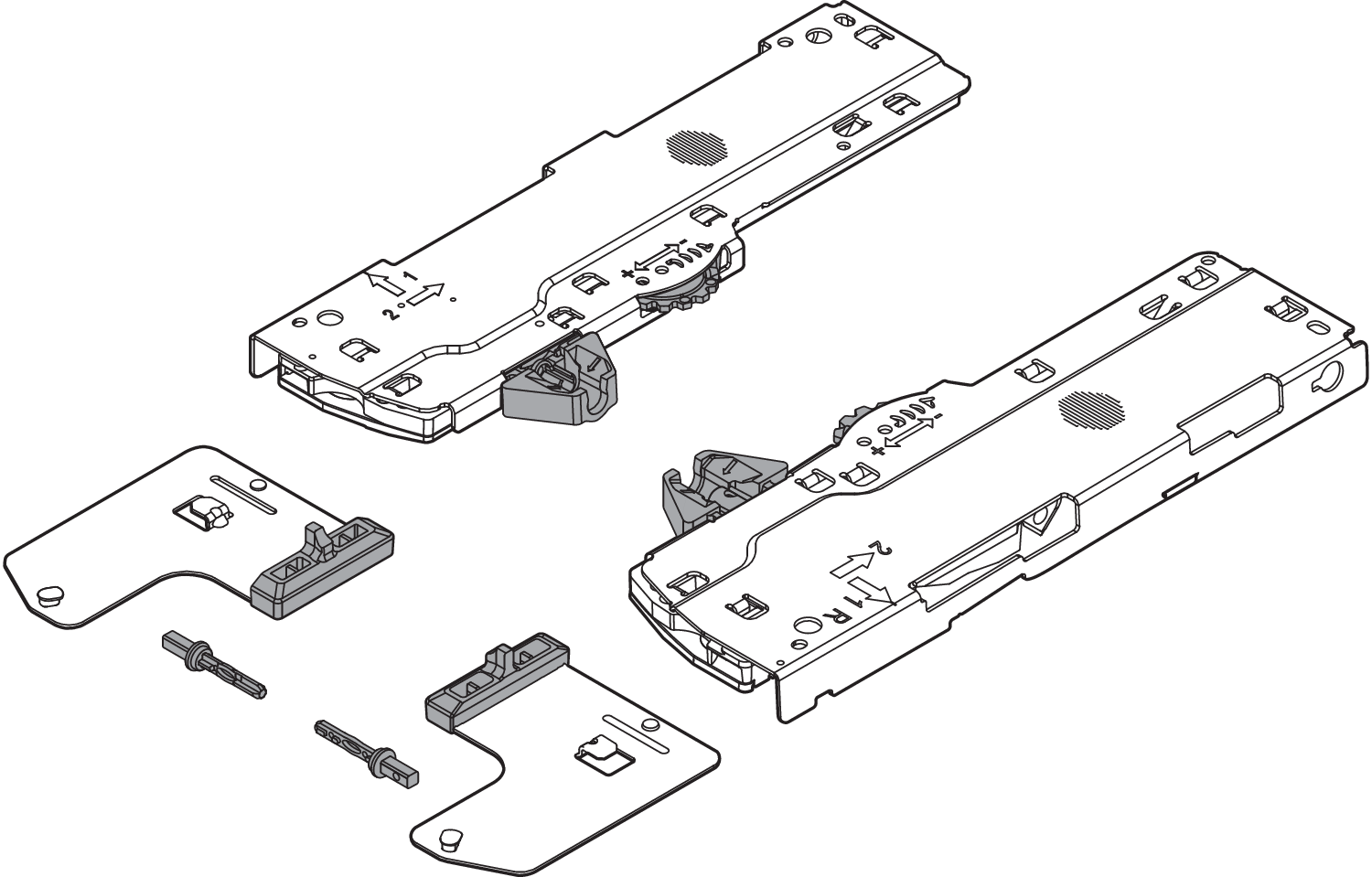 TIP-ON BLUMOTION for MOVENTO waste/recycle set Ident L5 Black