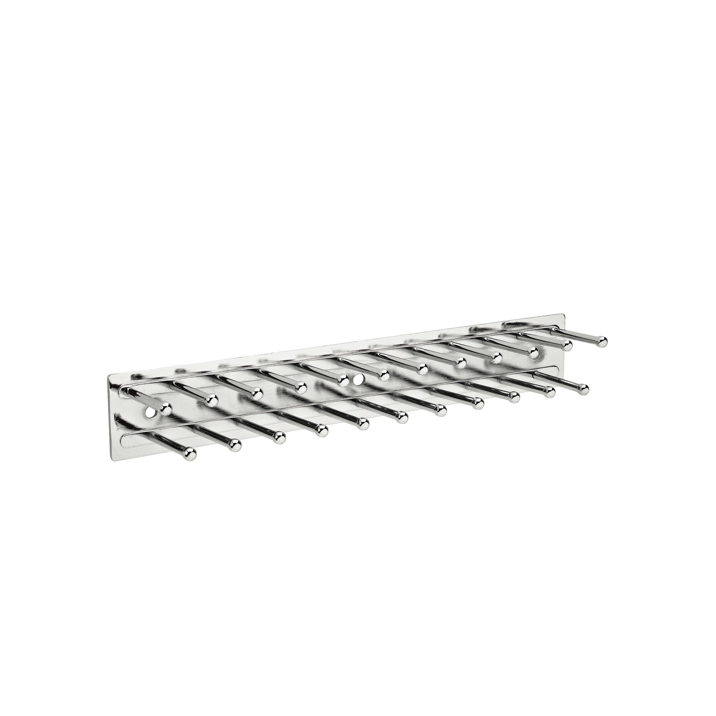 12 in Satin Nickel Static Tie Rack Satin Nickel  1.88 in (48 mm) W x 11.75 in (298 mm) D x 1.75 in (44 mm) H