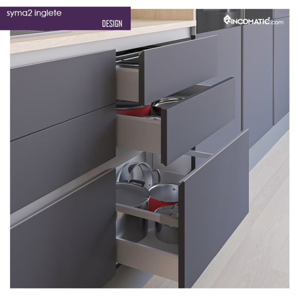 SYMA2 Inglete Profile Handle Matt Black anod. 2670 mm 105 1/8 inches