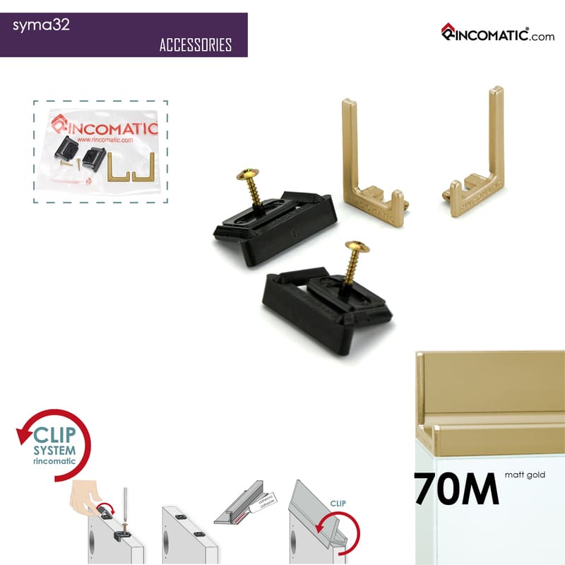 Syma32 Profile Handle Matt Gold 2670 mm (105 1/8 inches)