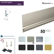 SYMA32 Inglete Profile Handle Matt Inox Champagne 2670 mm