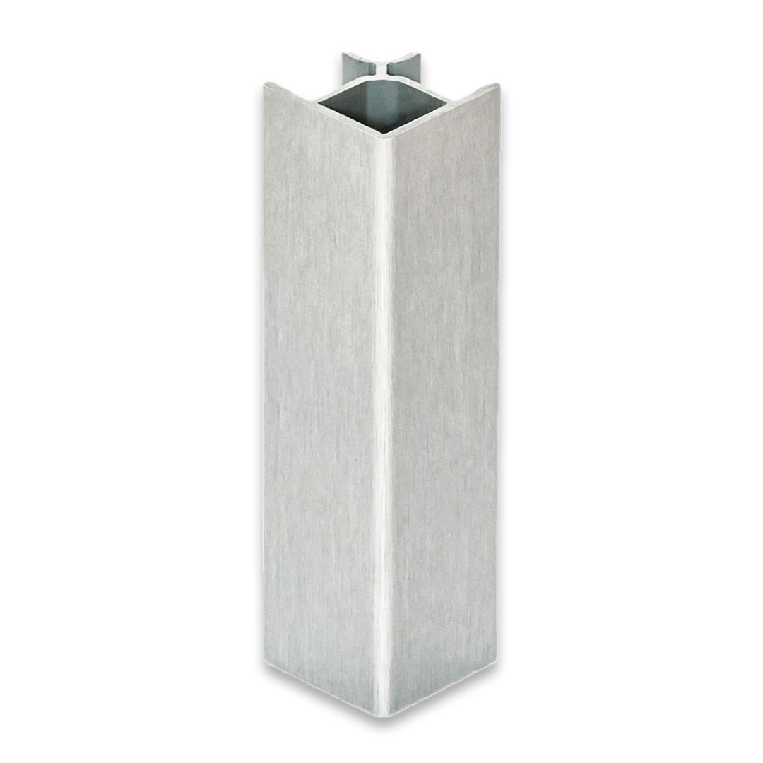 90° ROUNDED SHAPE CORNER FOR H150 TOE KICKS NATURAL ANODIZED BRUSHED