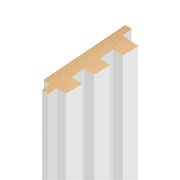 WOOD PANEL MATT SOFT TOUCH WHITE-734 5"x108" 18MM 3.5 SqFT  G2